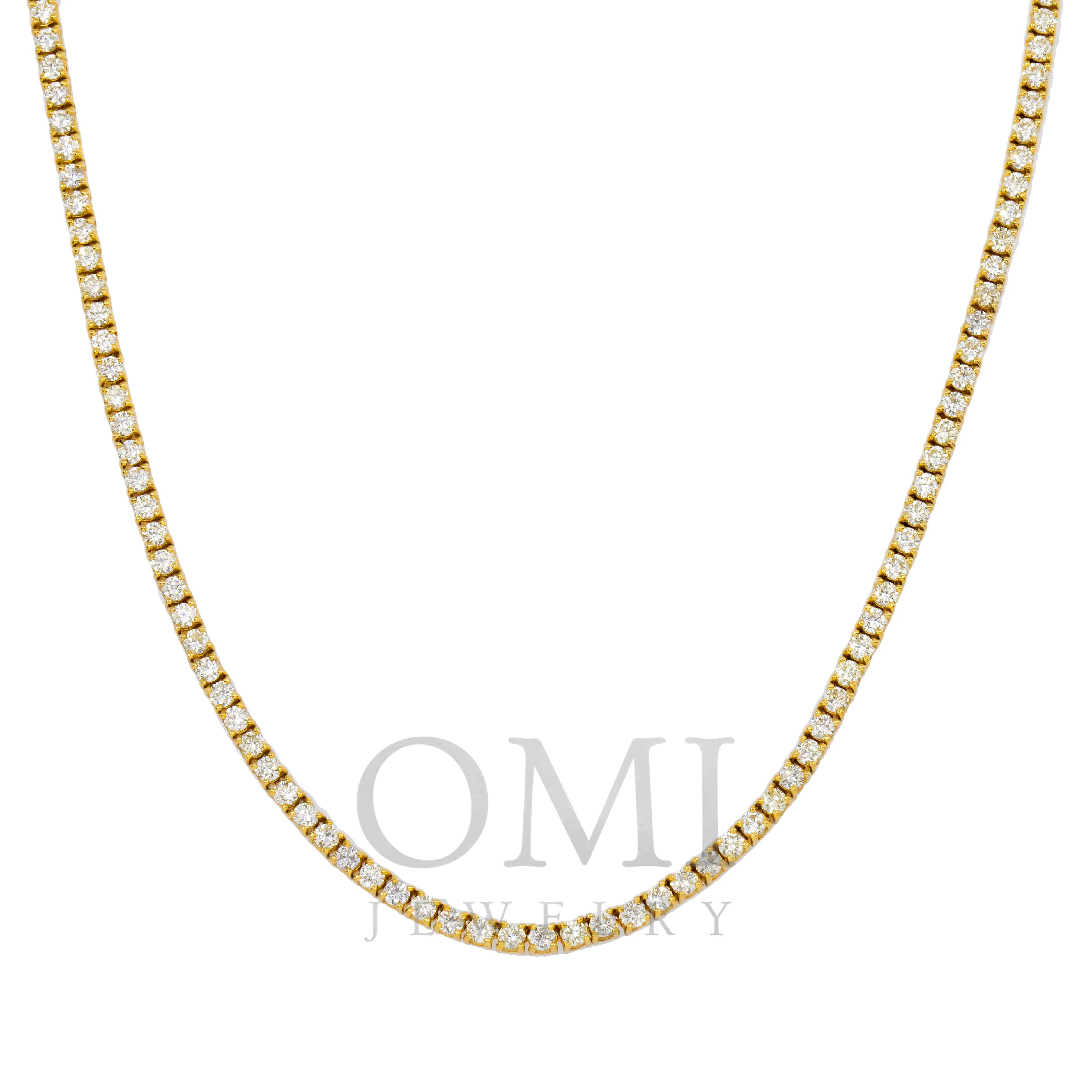 14K GOLD LAB DIAMOND TENNIS CHAIN 5.95 CT