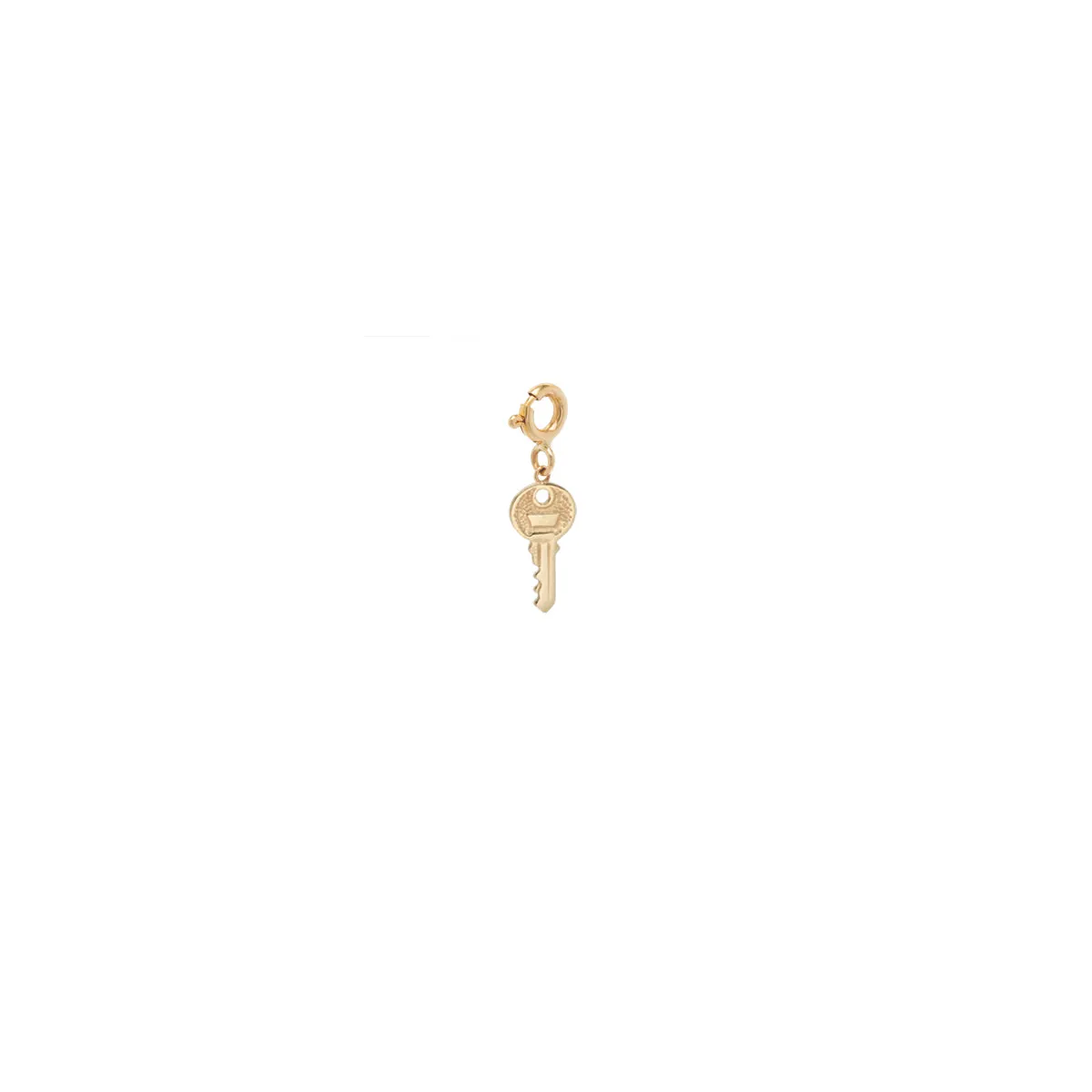 14k key charm on spring ring