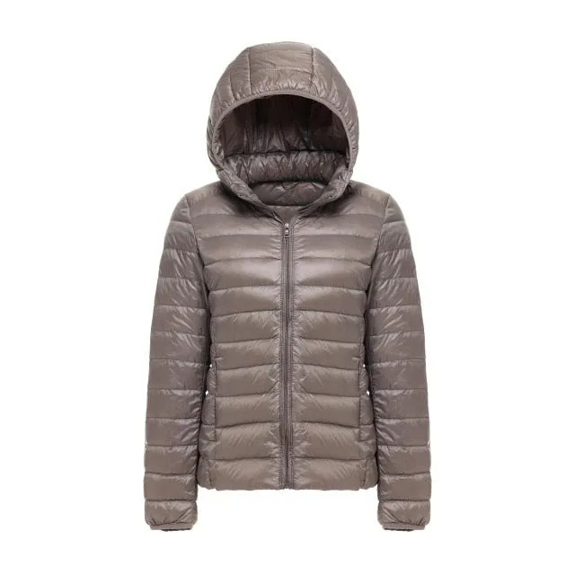 2018 New Brand 90% White Duck Down Jacket Women Autumn Winter Warm Coat Lady Ultralight Duck Down Jacket Female Windproof Parka