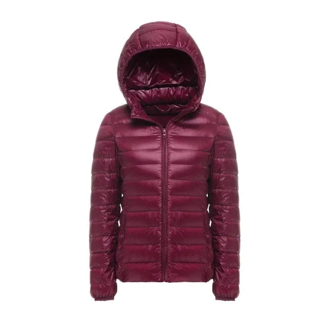 2018 New Brand 90% White Duck Down Jacket Women Autumn Winter Warm Coat Lady Ultralight Duck Down Jacket Female Windproof Parka