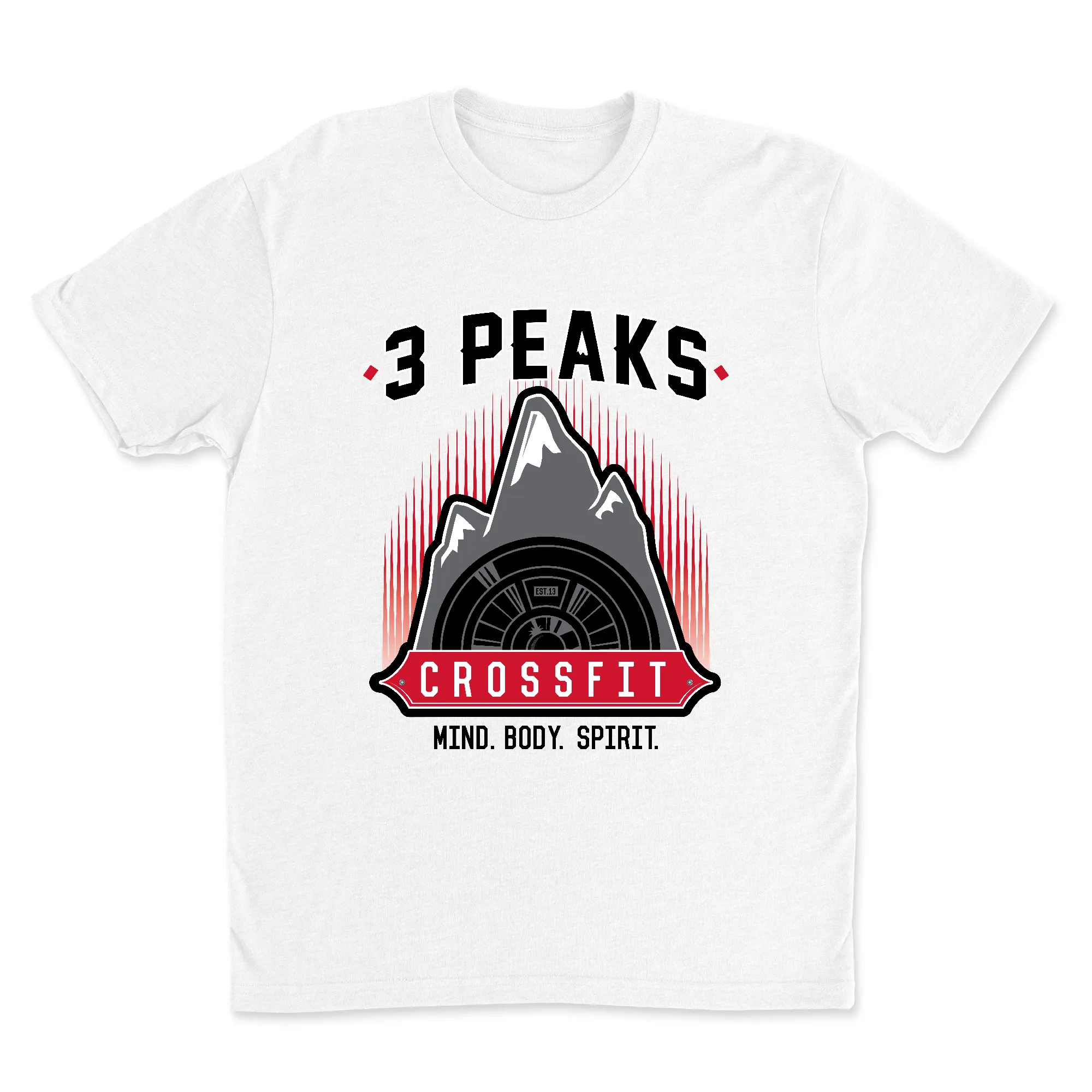 3 Peaks CrossFit Stacked Mens - T-Shirt