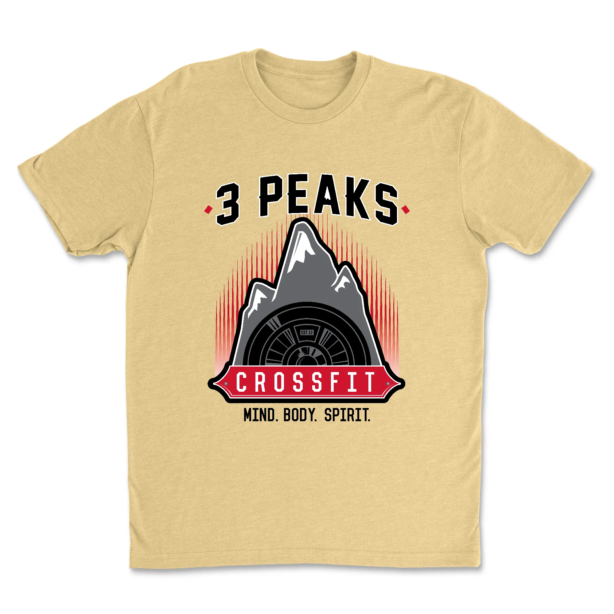 3 Peaks CrossFit Stacked Mens - T-Shirt