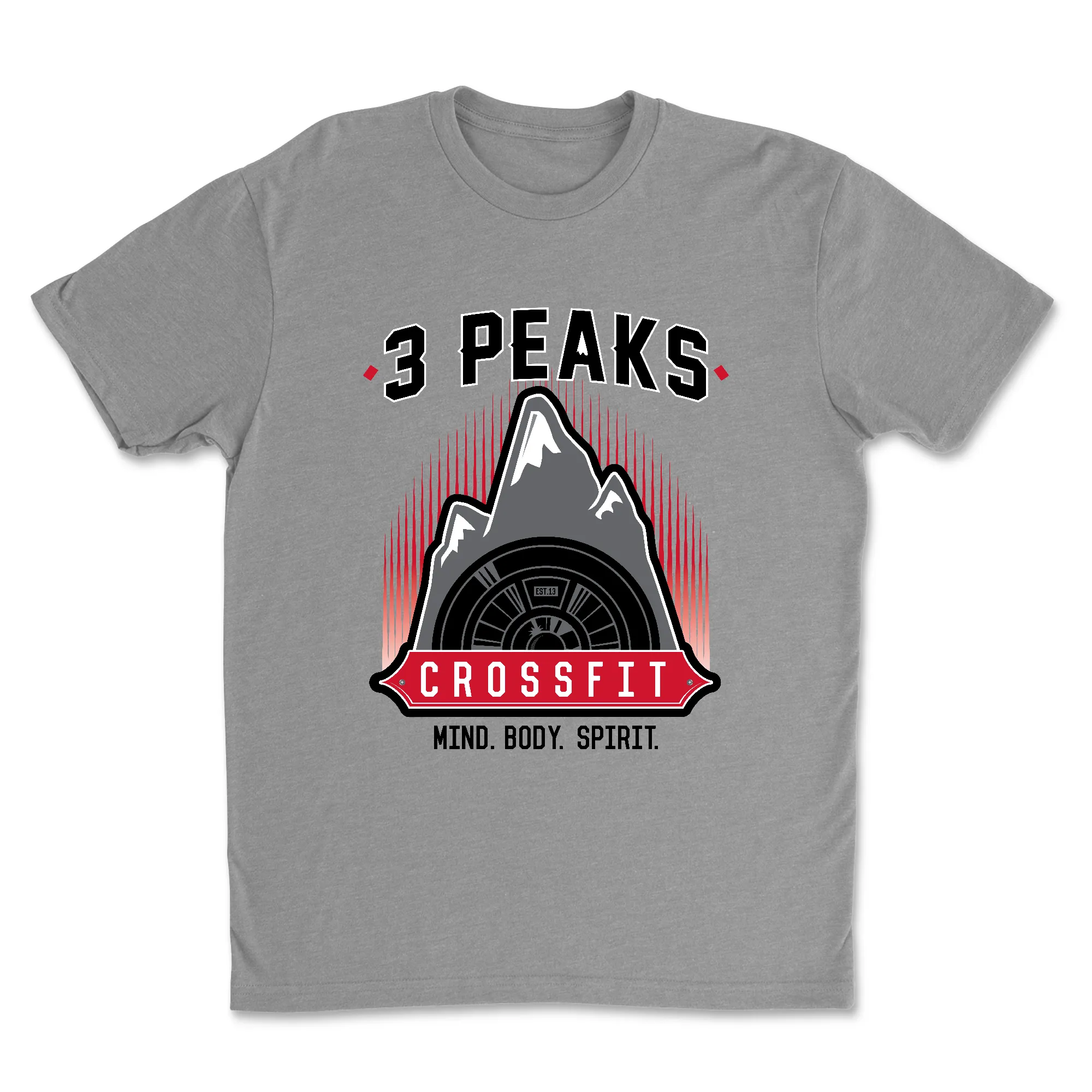 3 Peaks CrossFit Stacked Mens - T-Shirt