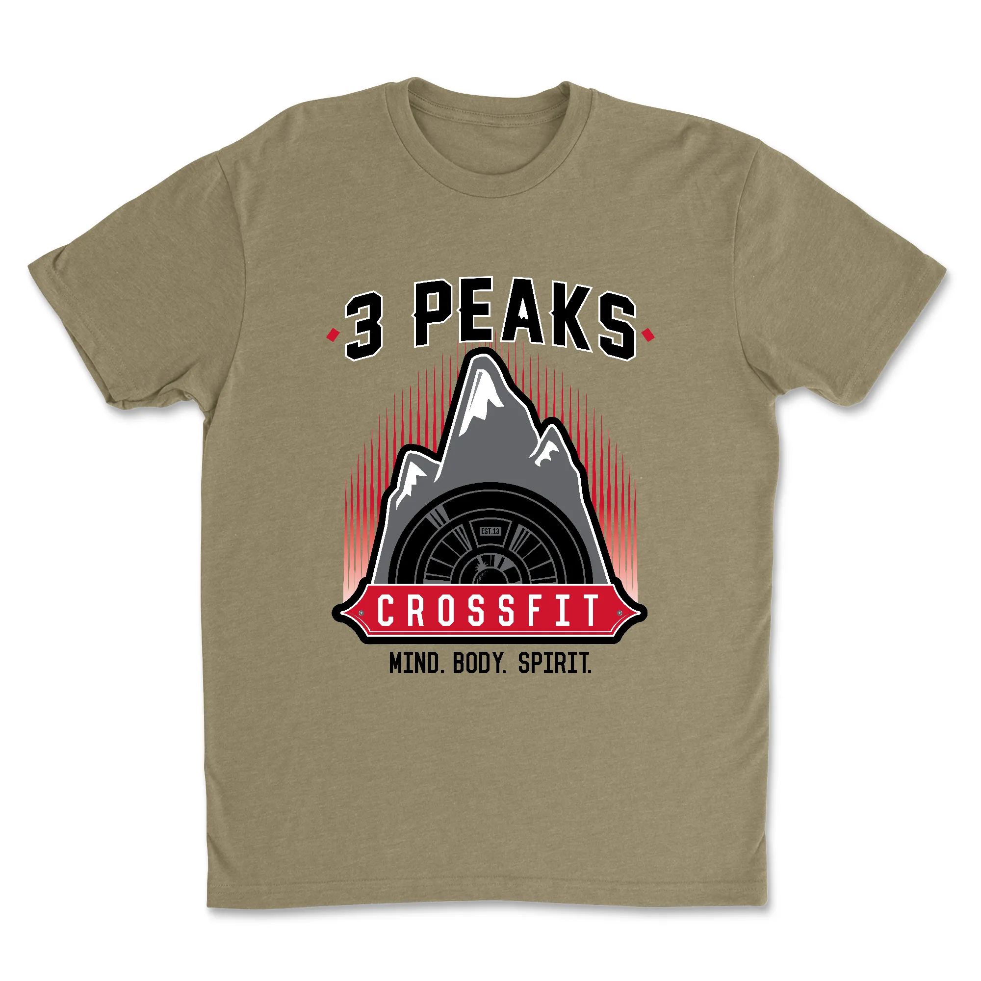 3 Peaks CrossFit Stacked Mens - T-Shirt