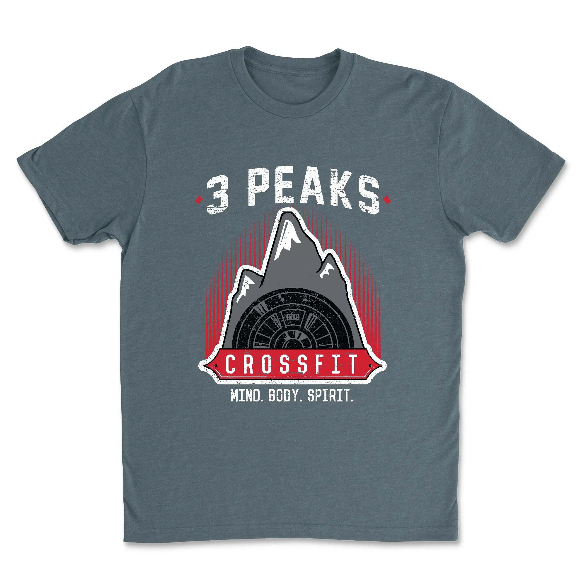 3 Peaks CrossFit Stacked Mens - T-Shirt