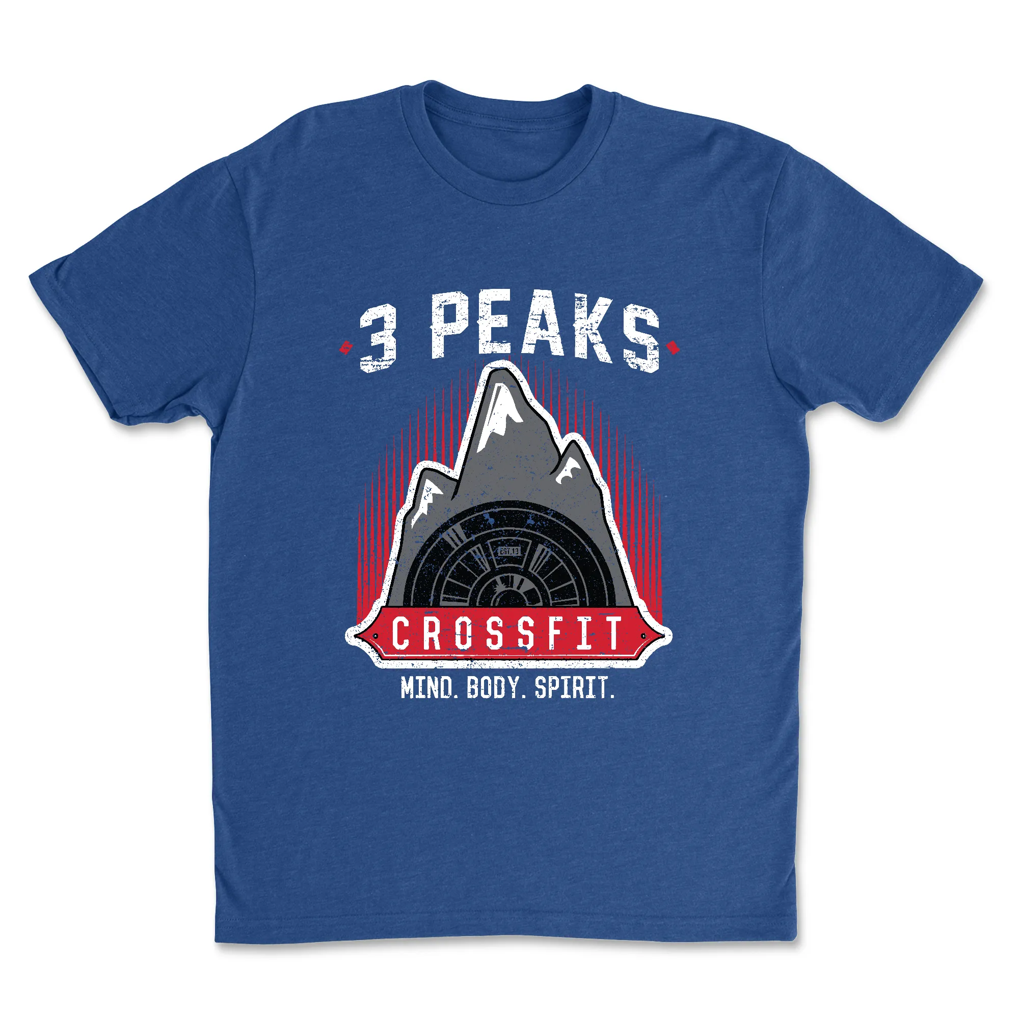 3 Peaks CrossFit Stacked Mens - T-Shirt