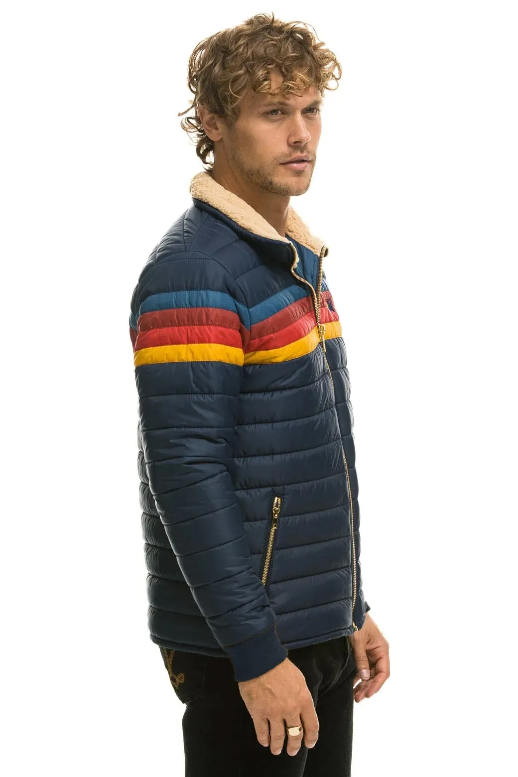 4 STRIPE JACKET - NAVY