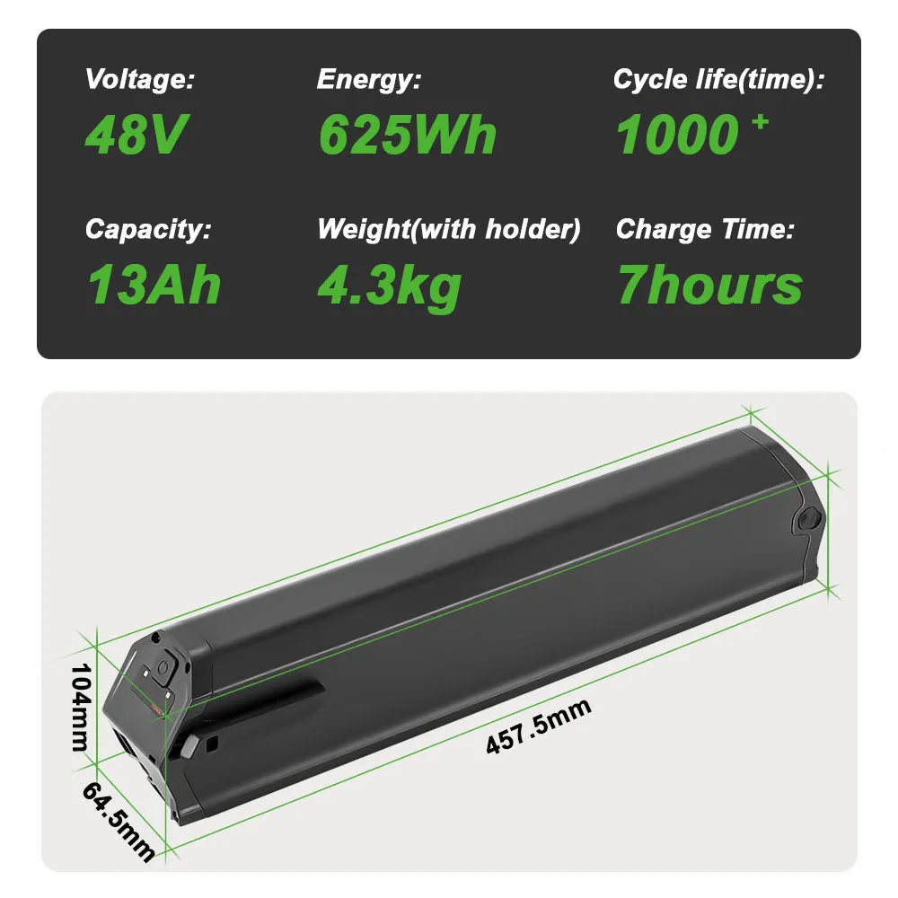 48V13Ah/16Ah Reention Dorado-Plus Li-ion E-bike Battery