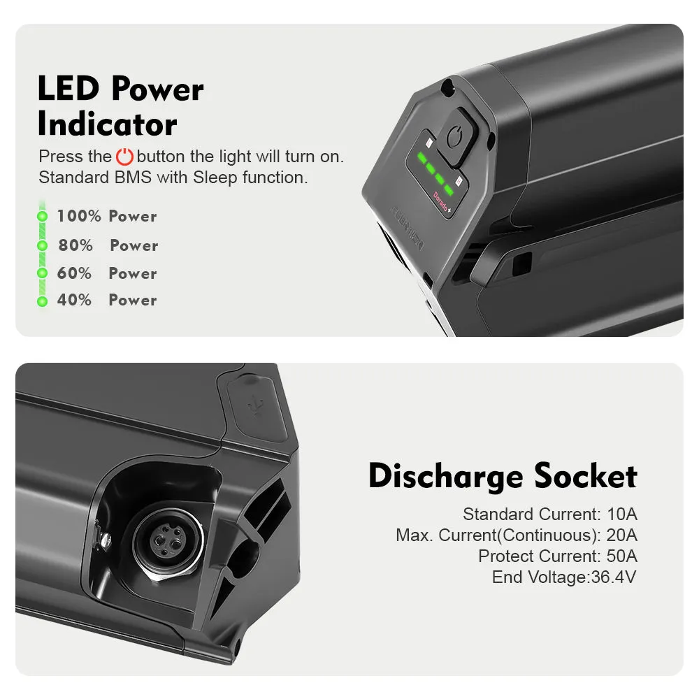 48V13Ah/16Ah Reention Dorado-Plus Li-ion E-bike Battery