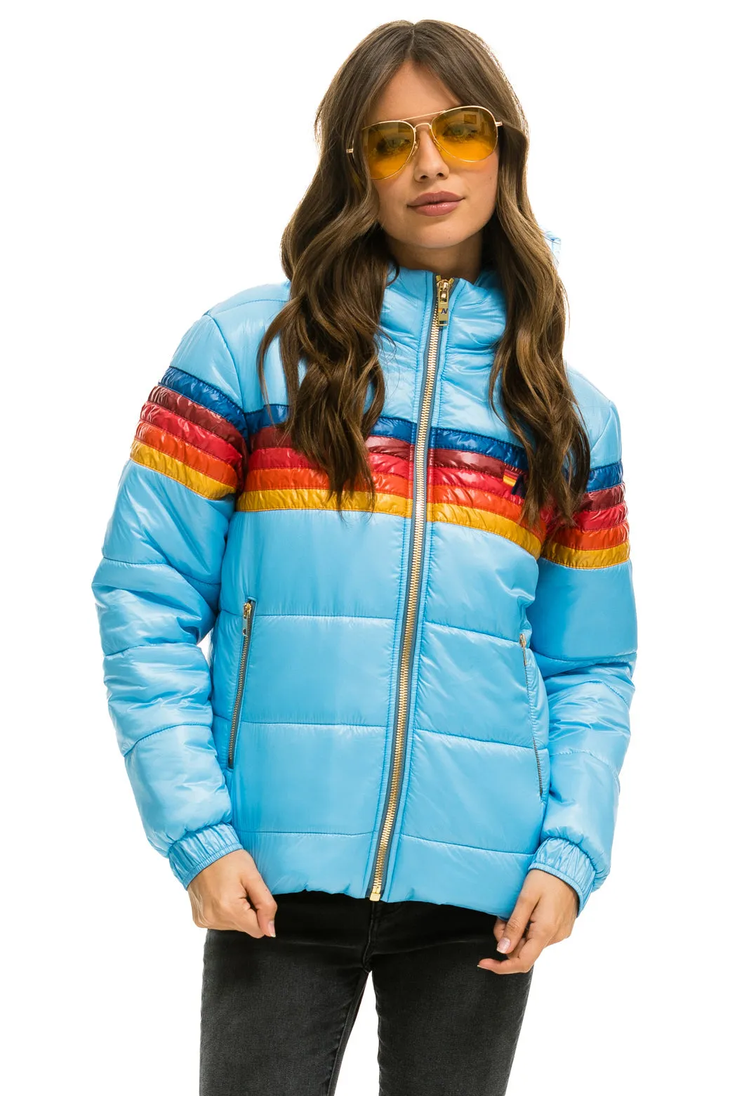 5 STRIPE LUXE TREKKER JACKET - GLOSSY SKY