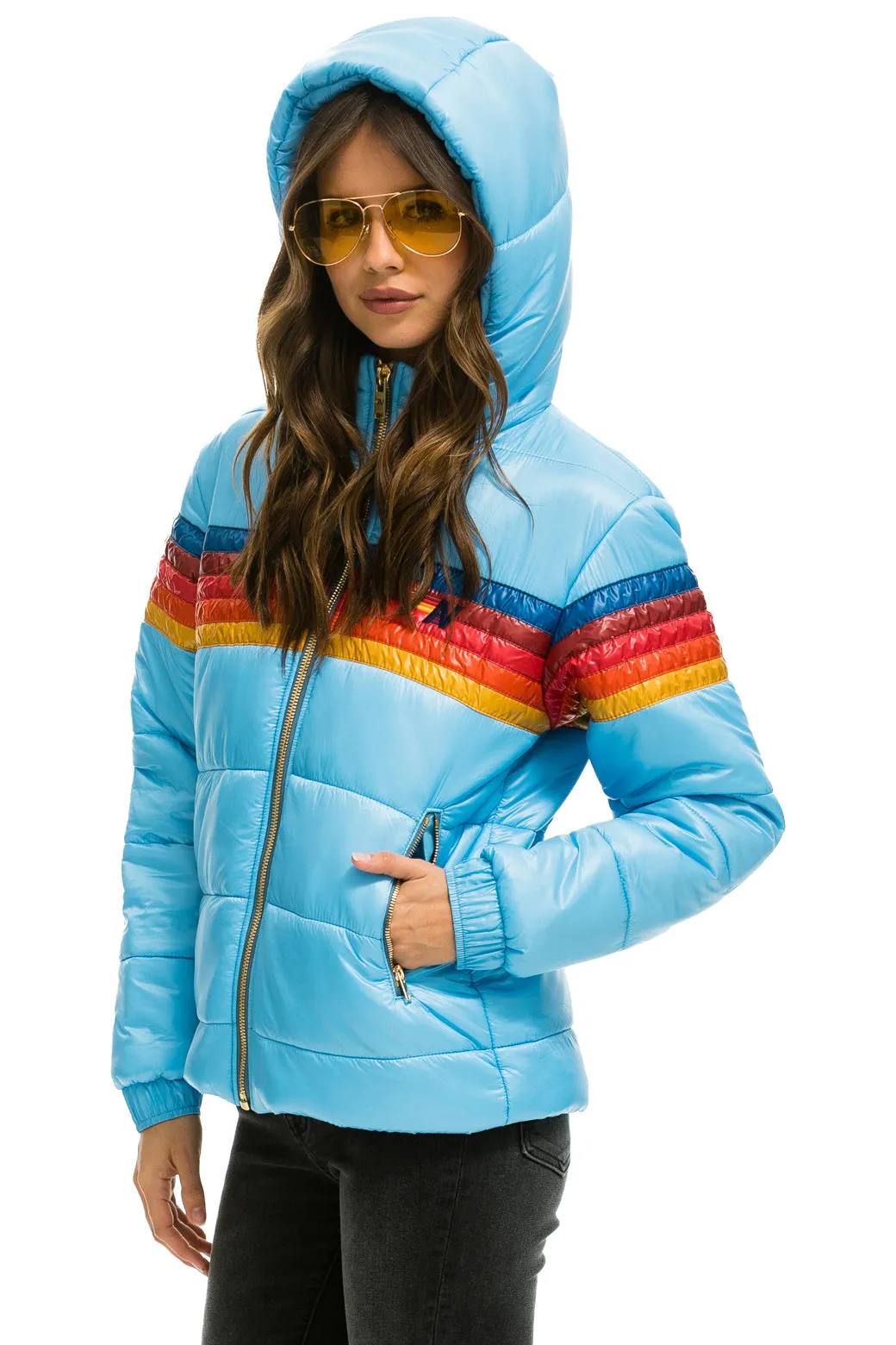 5 STRIPE LUXE TREKKER JACKET - GLOSSY SKY