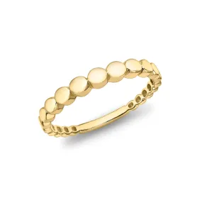 9K Yellow Gold Graduated-Circles Ring