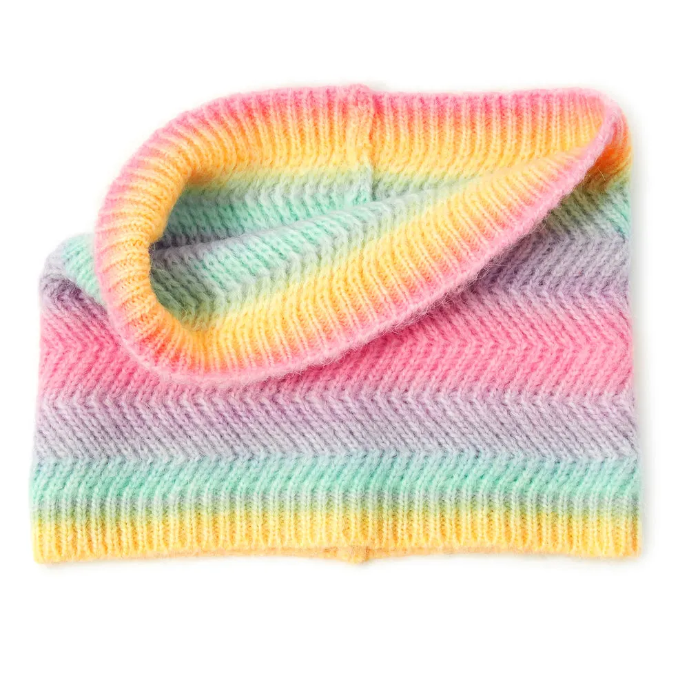 Accessorize London Girl's Rainbow Spacedye Snood Scarf