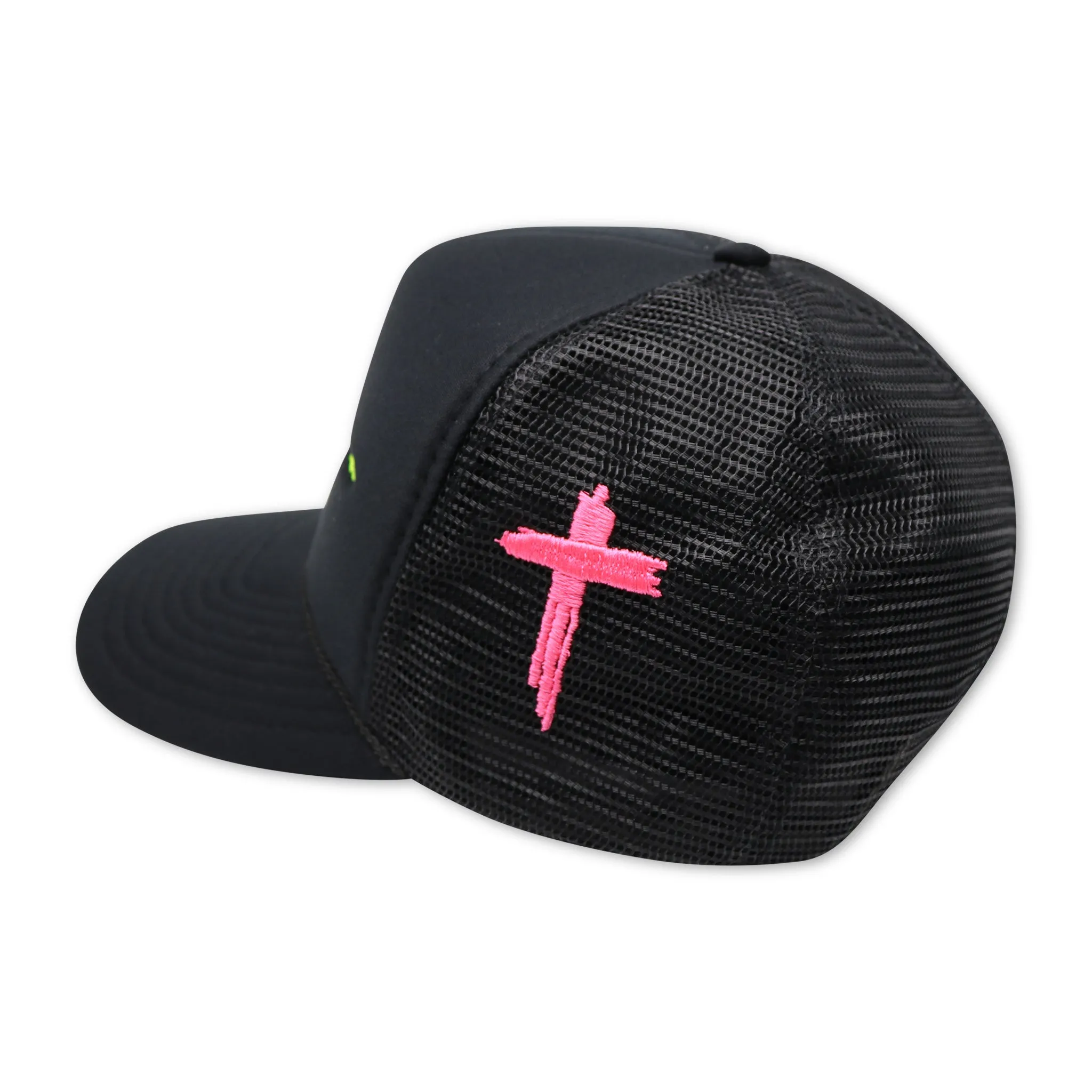 ALONE IN FRANCE TRUCKER SNAPBACK(PINK/NEON)