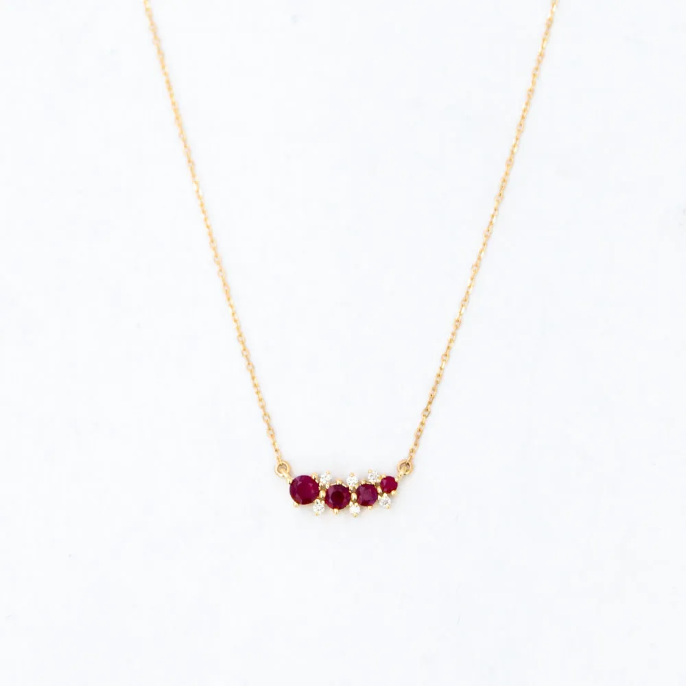 Amalfi Small Graduated Ruby Necklace