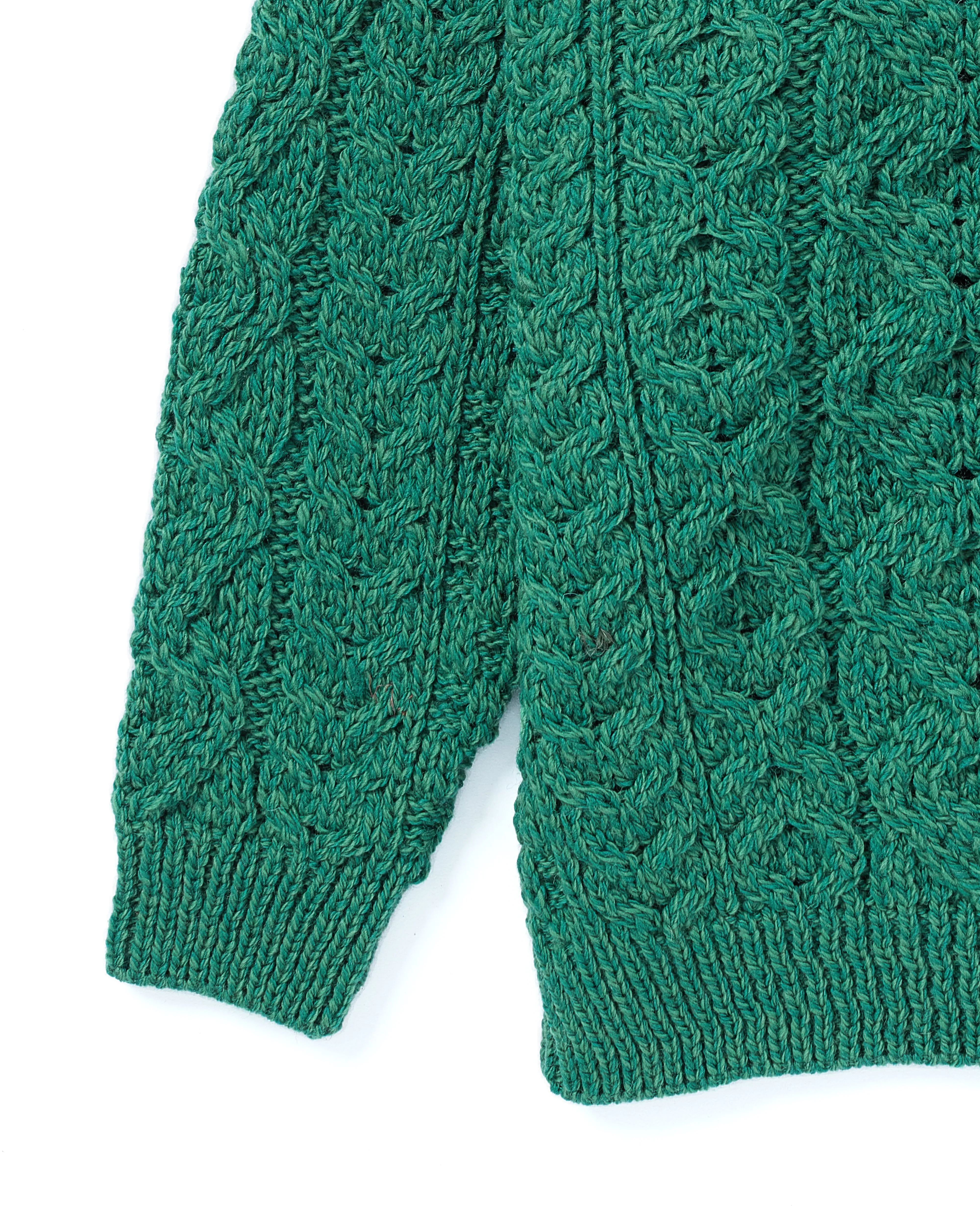 Aran - Children's Trellis Crew Neck Sweater - Green