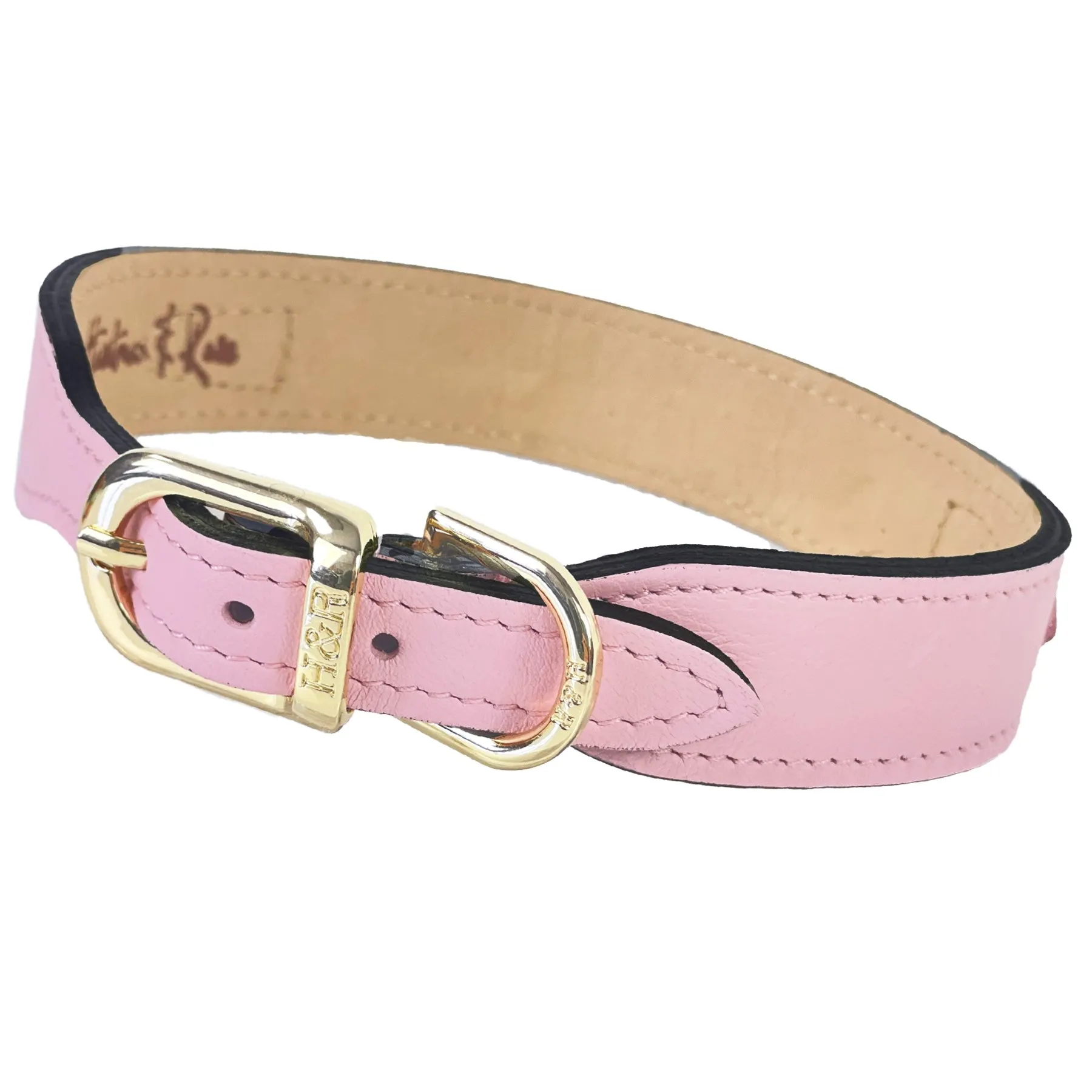 Art Deco Dog Collar in Sweet Pink & Gold