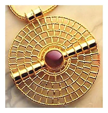 Asante Sundial Garnet Necklace