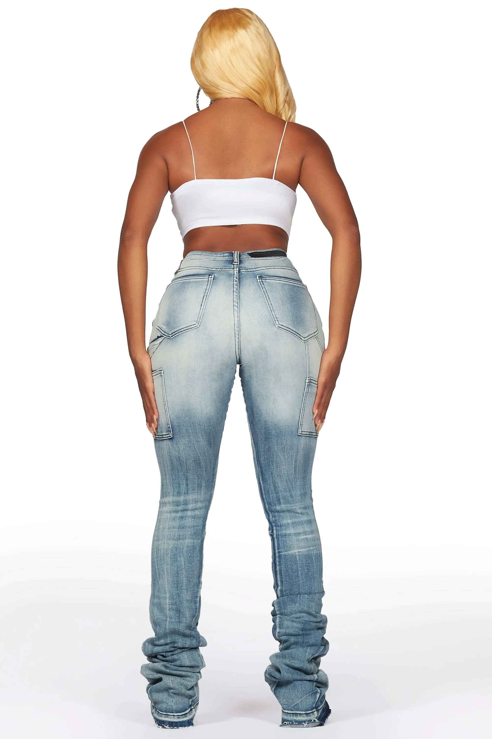 Ashlee Light Wash Super Stacked Jean