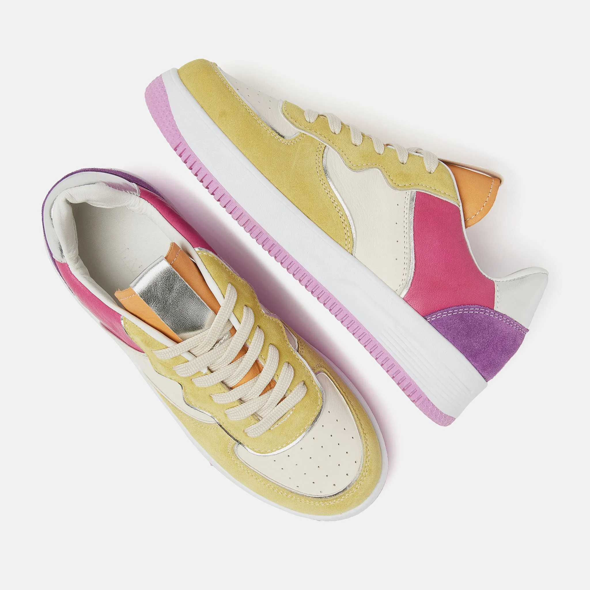 Barcelona Leren Dames Sneakers Yellow