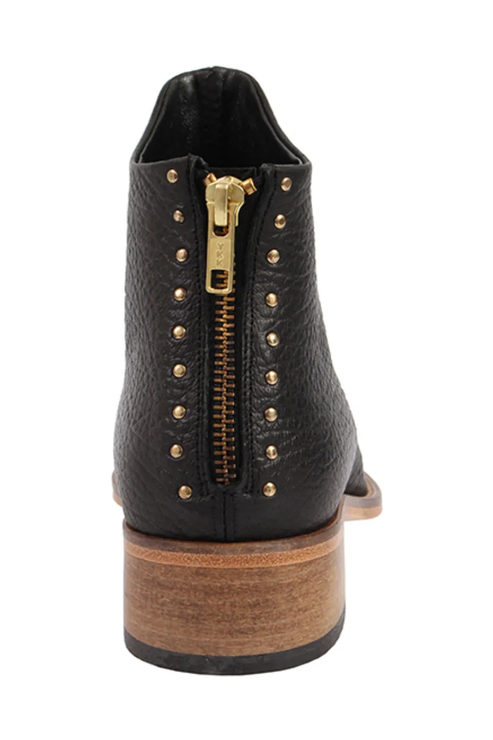 Beau5 Montone Black Leather Natural Sole Ankle Boot