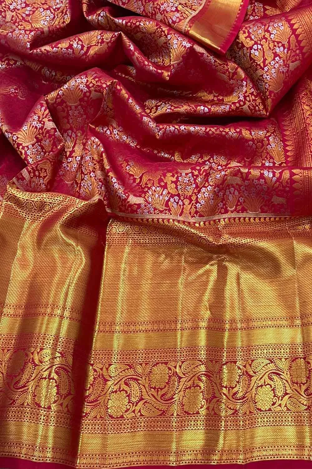 Beautiful Pink Handloom Kanjeevaram Silk Saree