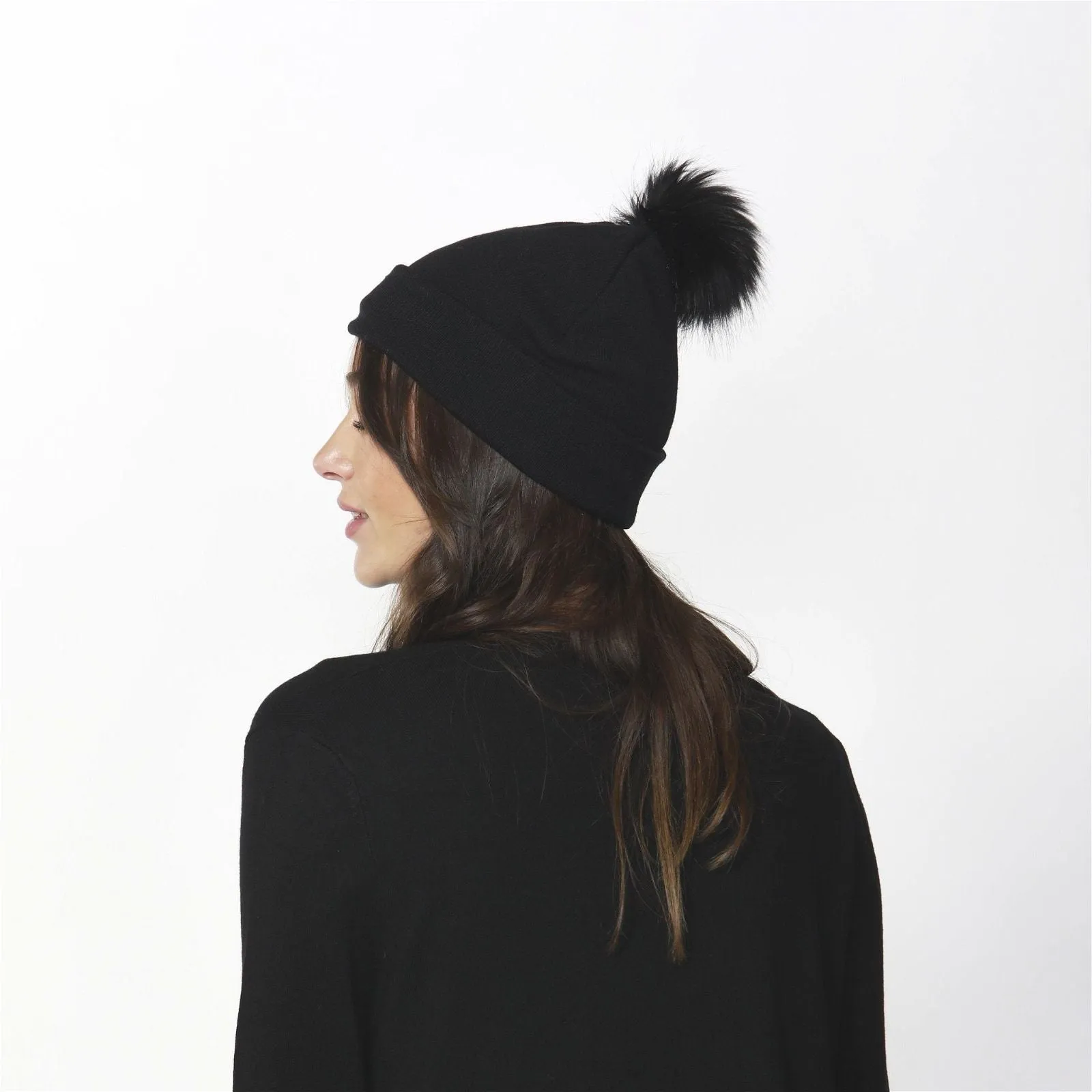 Betty Basics Harper Knit Beanie in Black