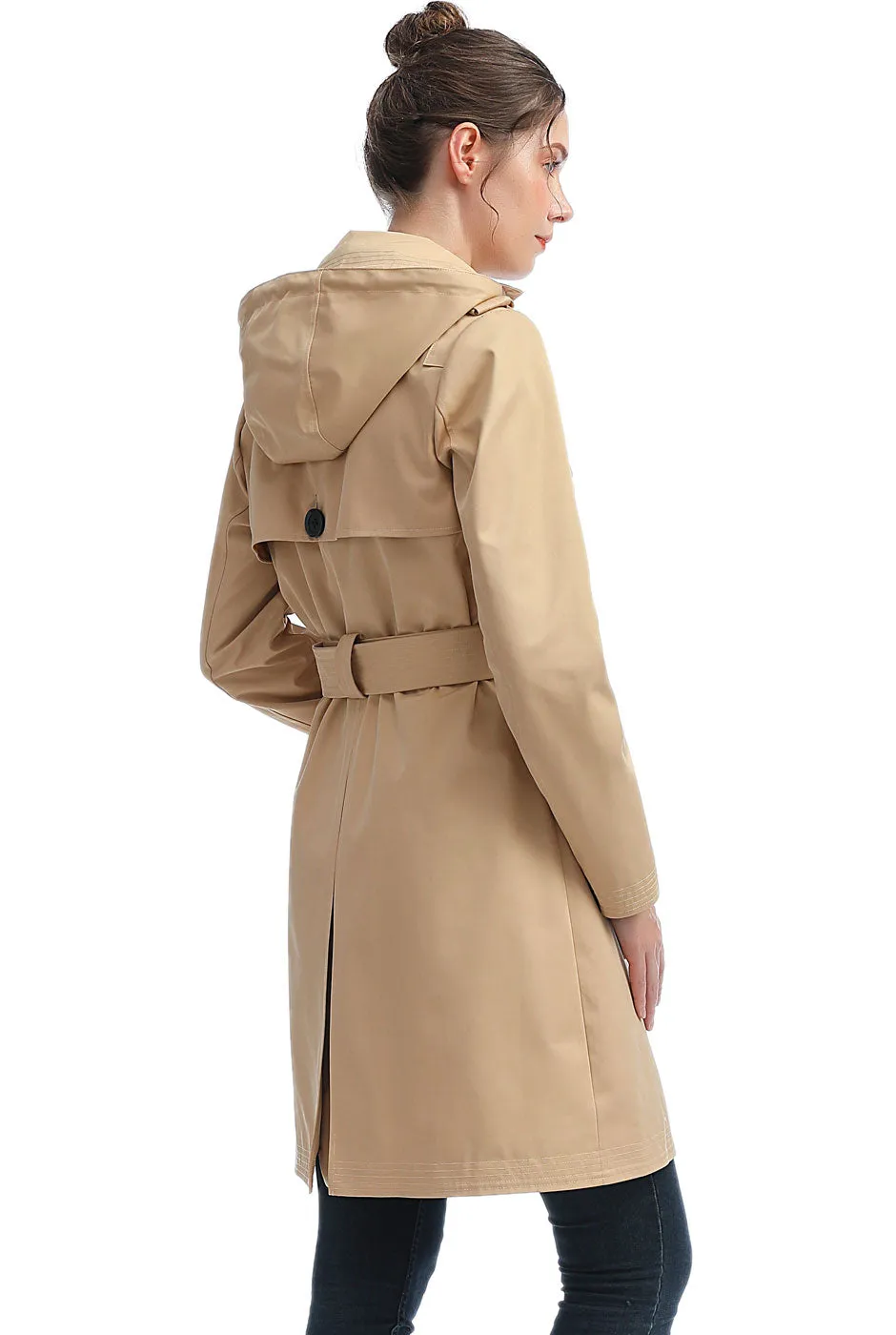 BGSD Women Gabby Waterproof Hooded Trench Coat