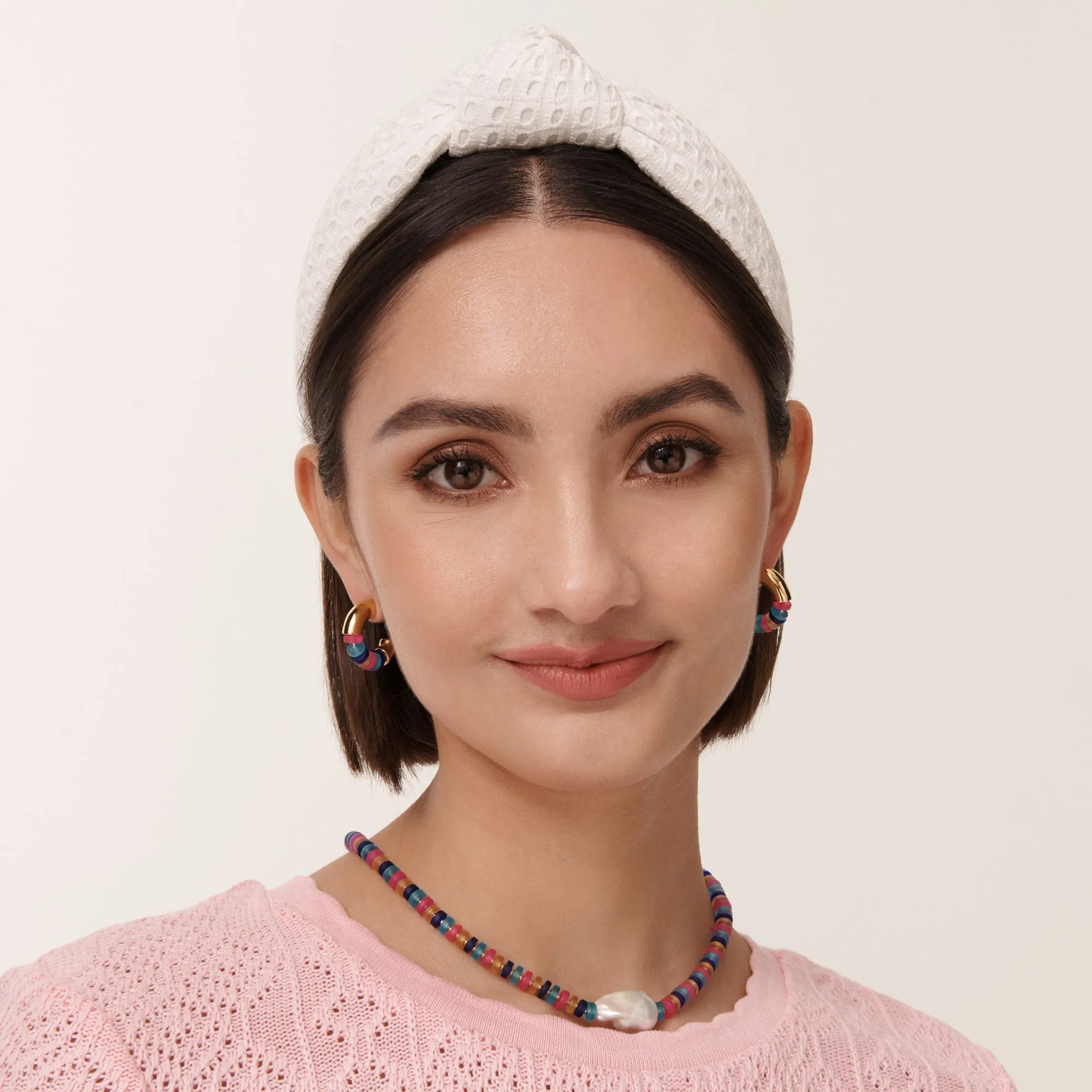 BIANCA EYELET KNOTTED HEADBAND