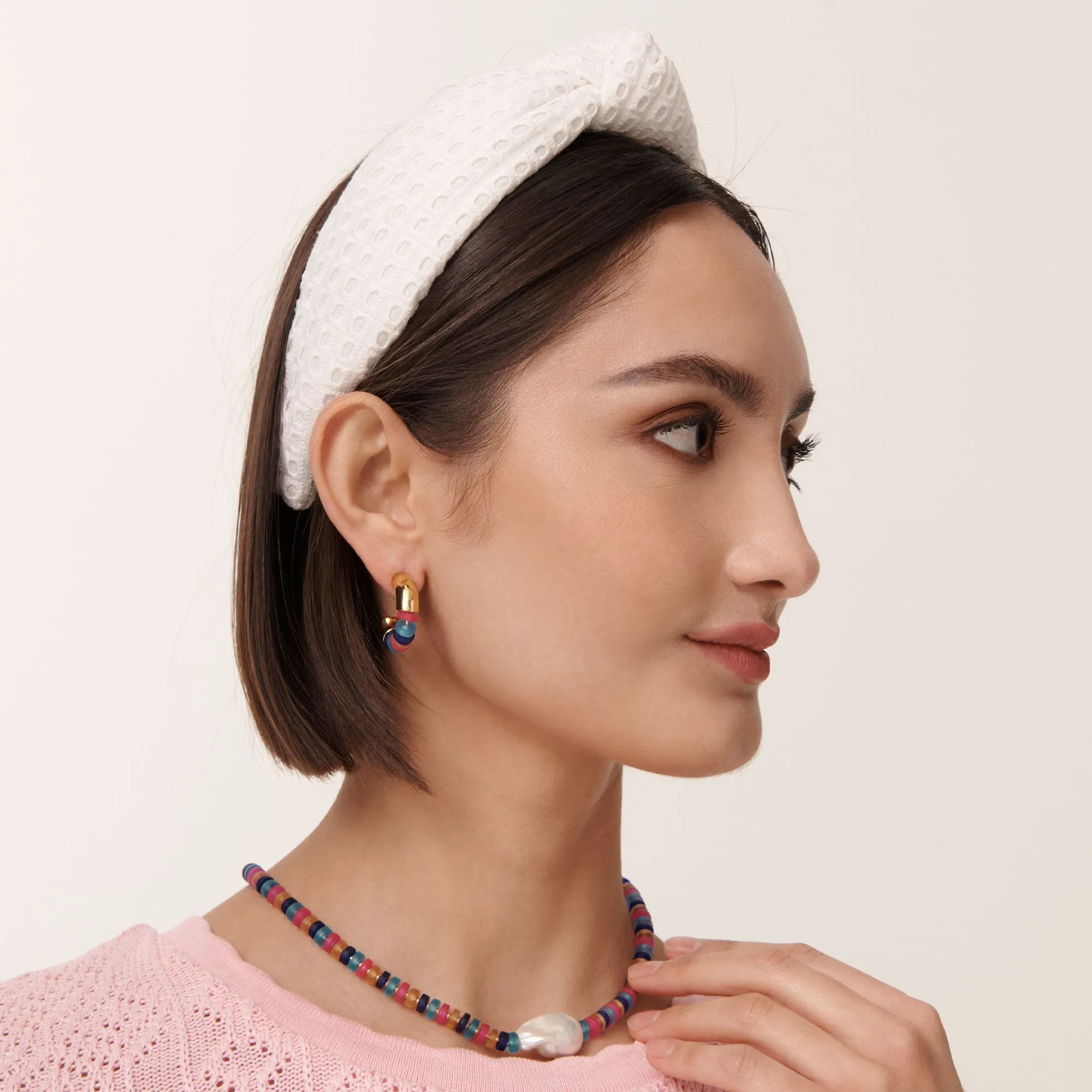 BIANCA EYELET KNOTTED HEADBAND