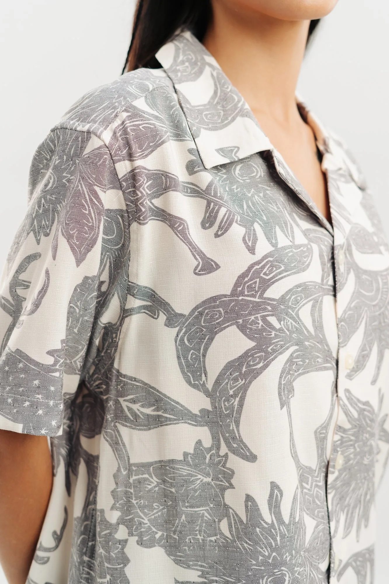 Black Abstract Print Shirt