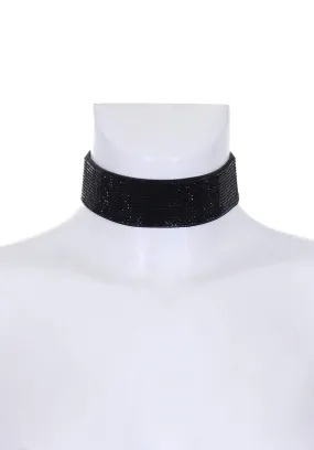 Black Chunky Diamante Choker