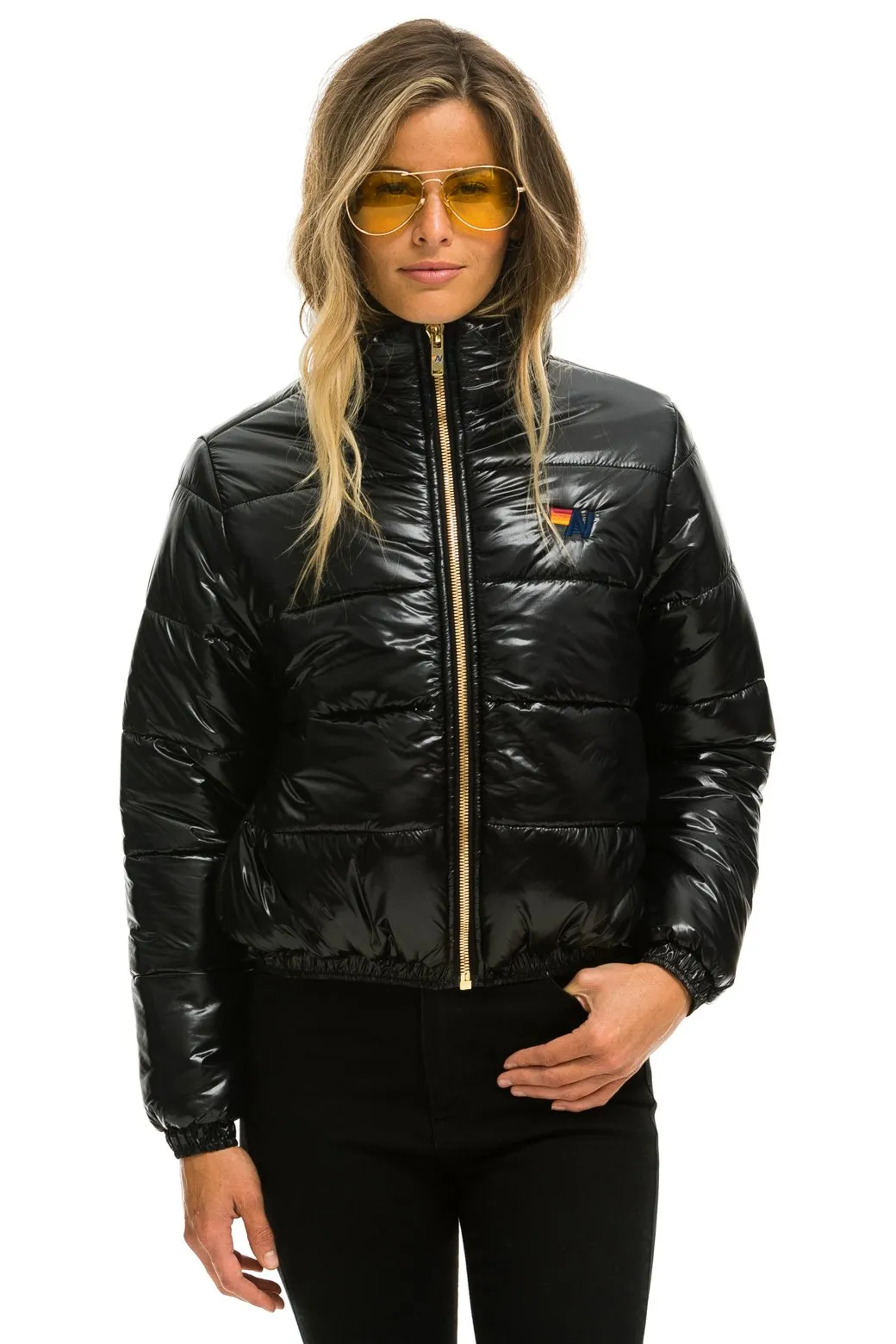 BOLT LUXE APRES PUFFER JACKET - GLOSSY BLACK