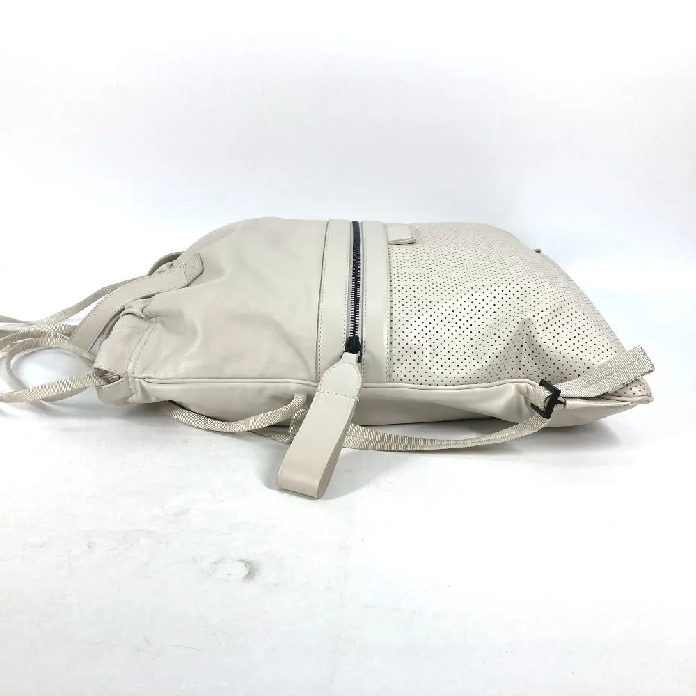 BOTTEGAVENETA Backpack leather Ivorytype Bag logo Women Used Authentic