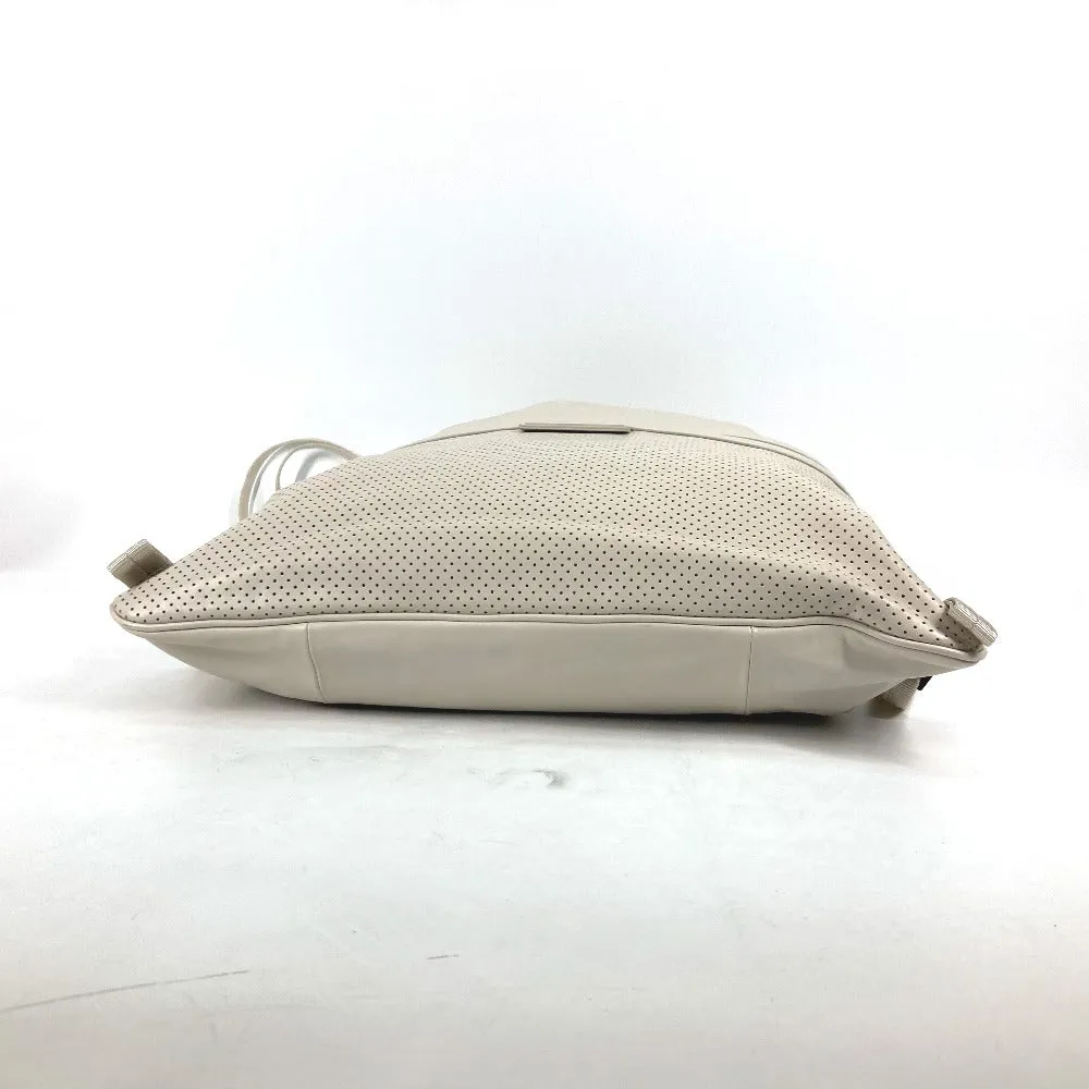 BOTTEGAVENETA Backpack leather Ivorytype Bag logo Women Used Authentic