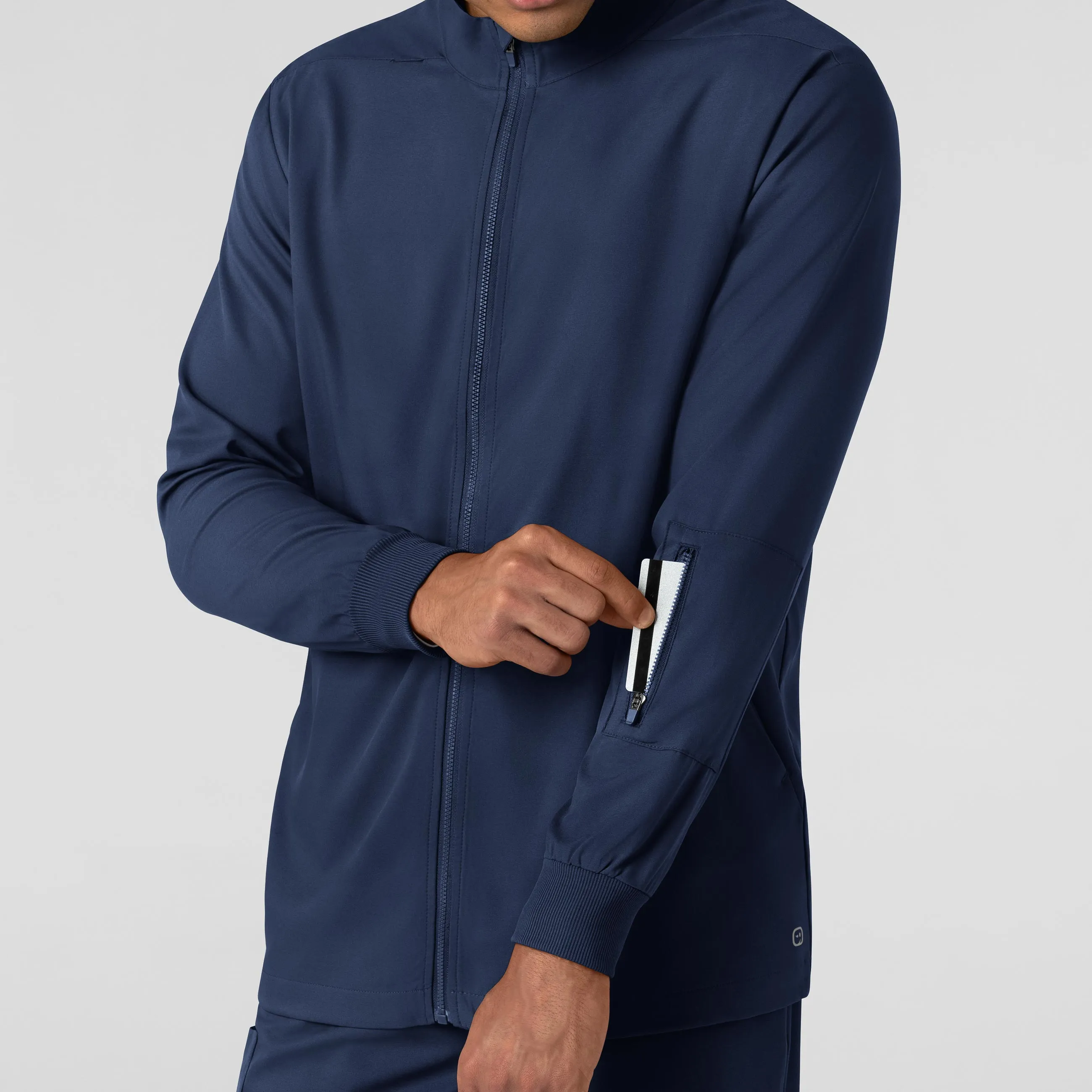 Boundless Men's Warm Up Scrub Jacket - Navy