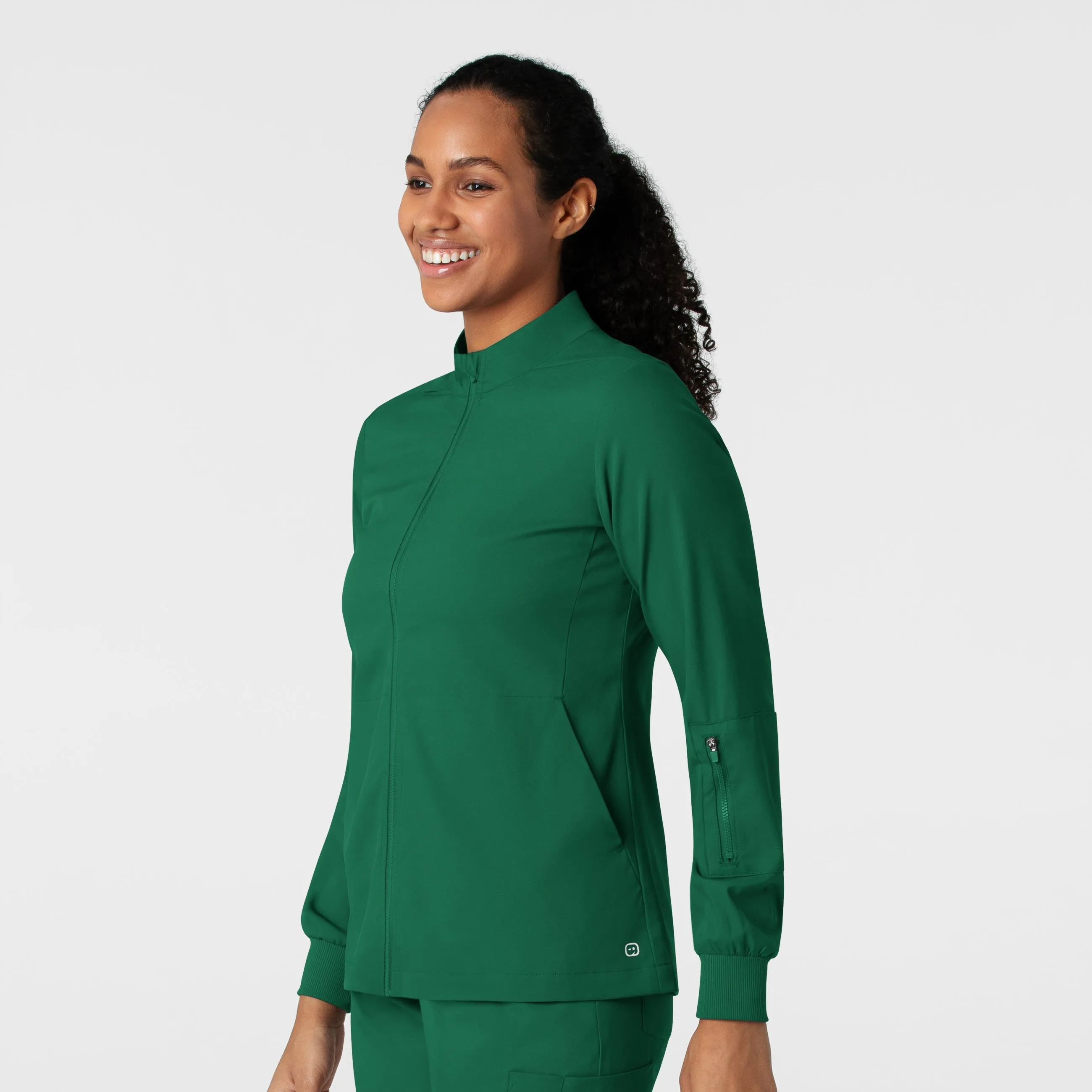 Boundless Women's Warm Up Scrub Jacket - Hunter