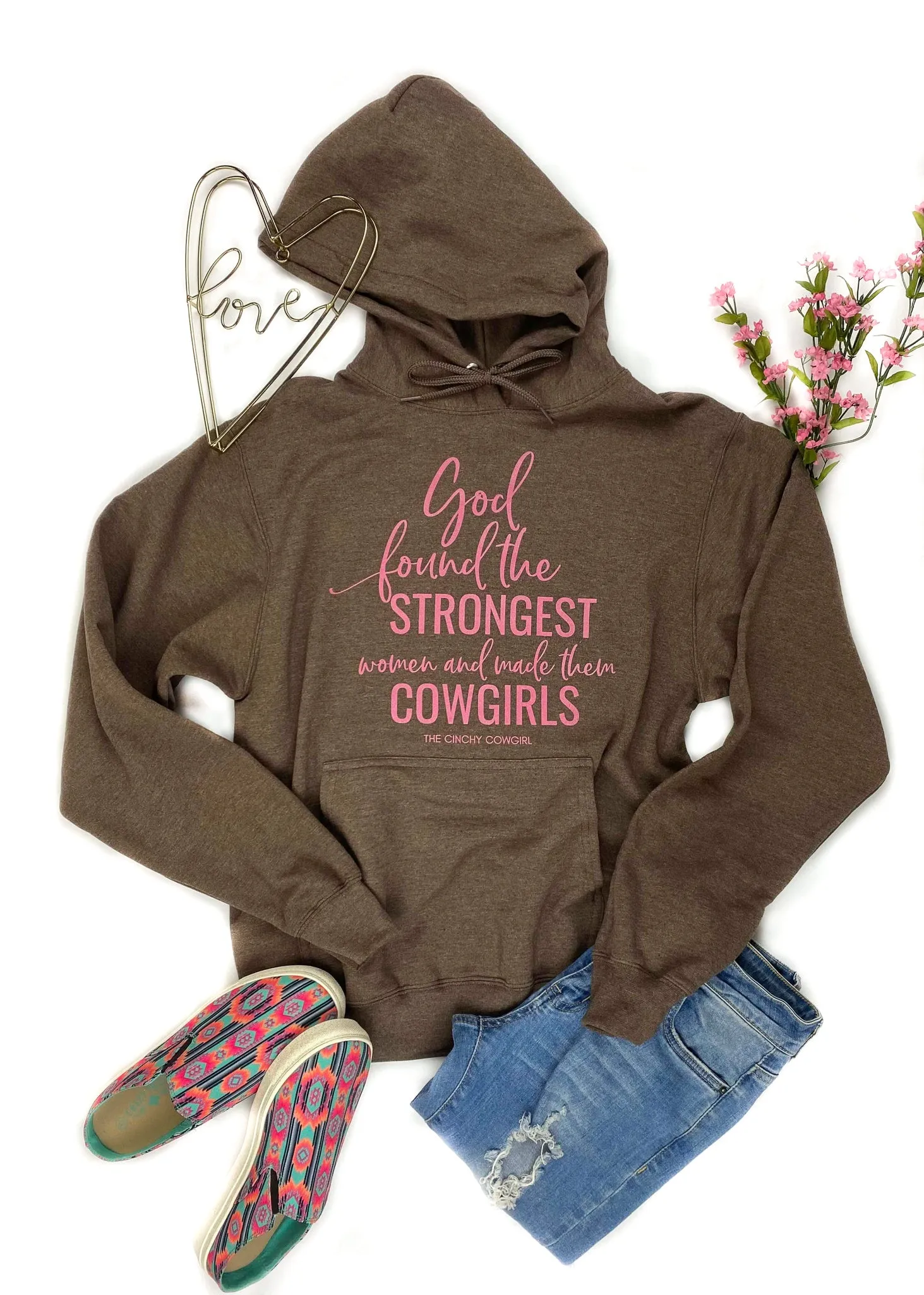 Brown Strongest Women Hoodie