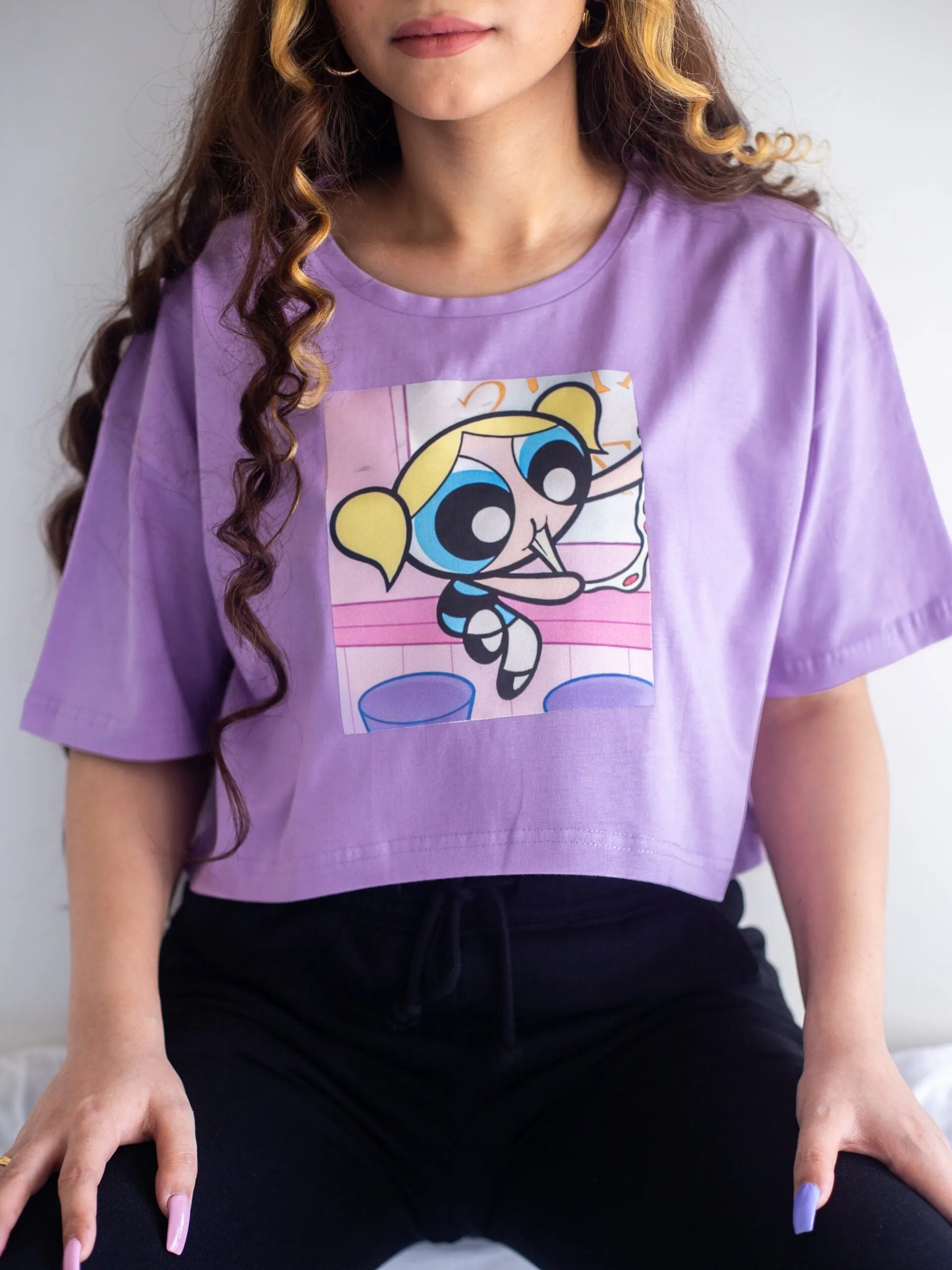 Bubbles Cropped T-Shirt