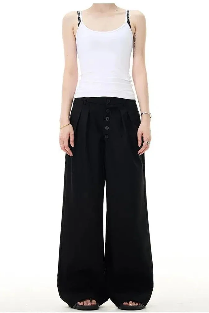 Button-Down Drape Trousers