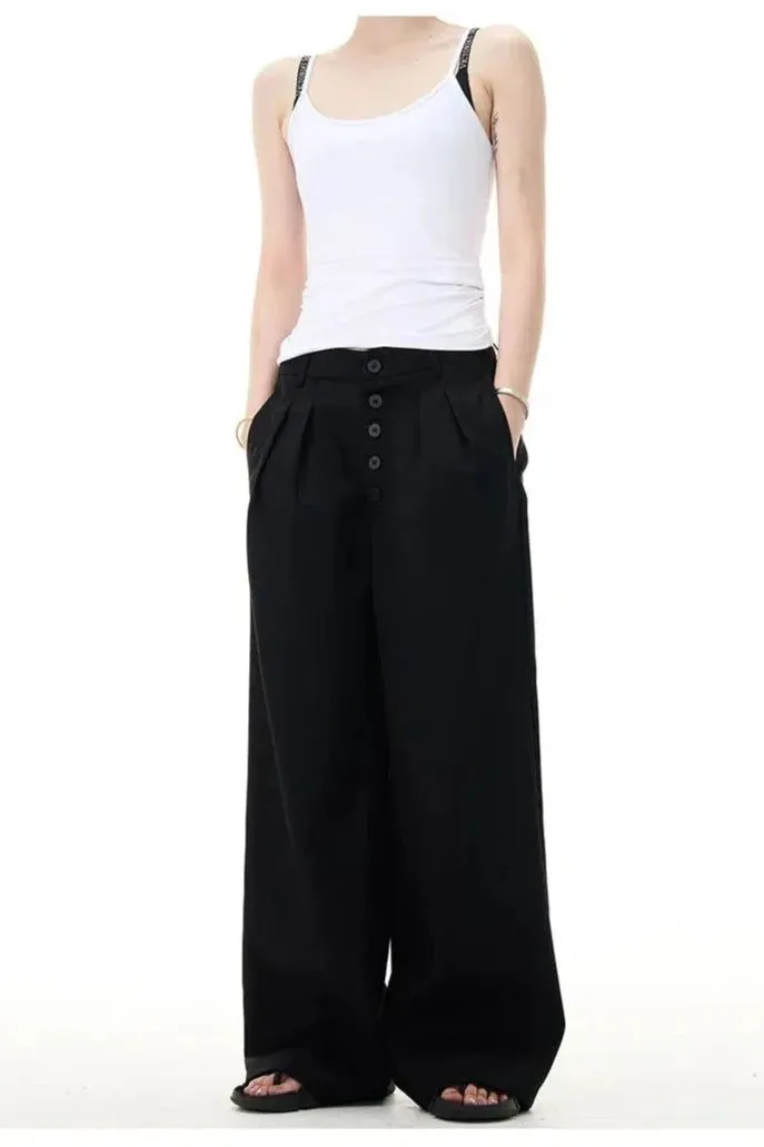 Button-Down Drape Trousers