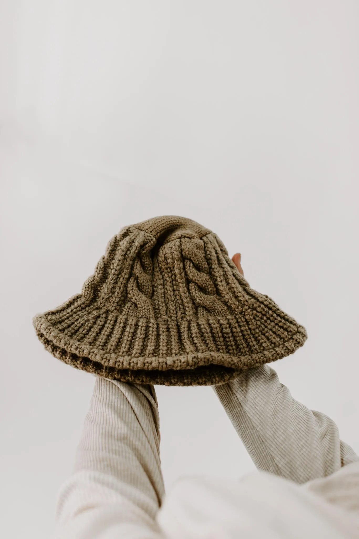 Cable Knit Bucket Hat