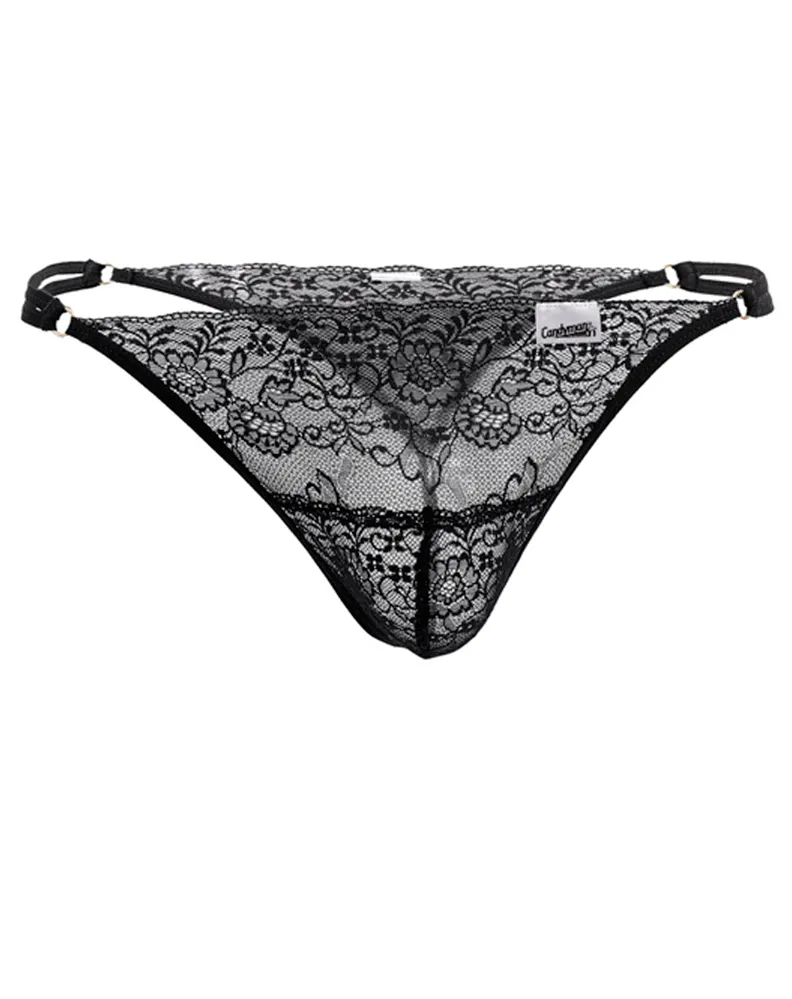 Candyman 99421 Lace G-string Thongs Black