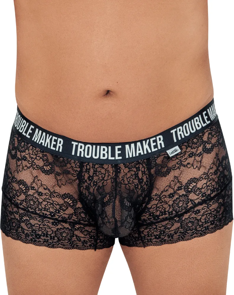 Candyman 99616x Trouble Maker Lace Trunks Black