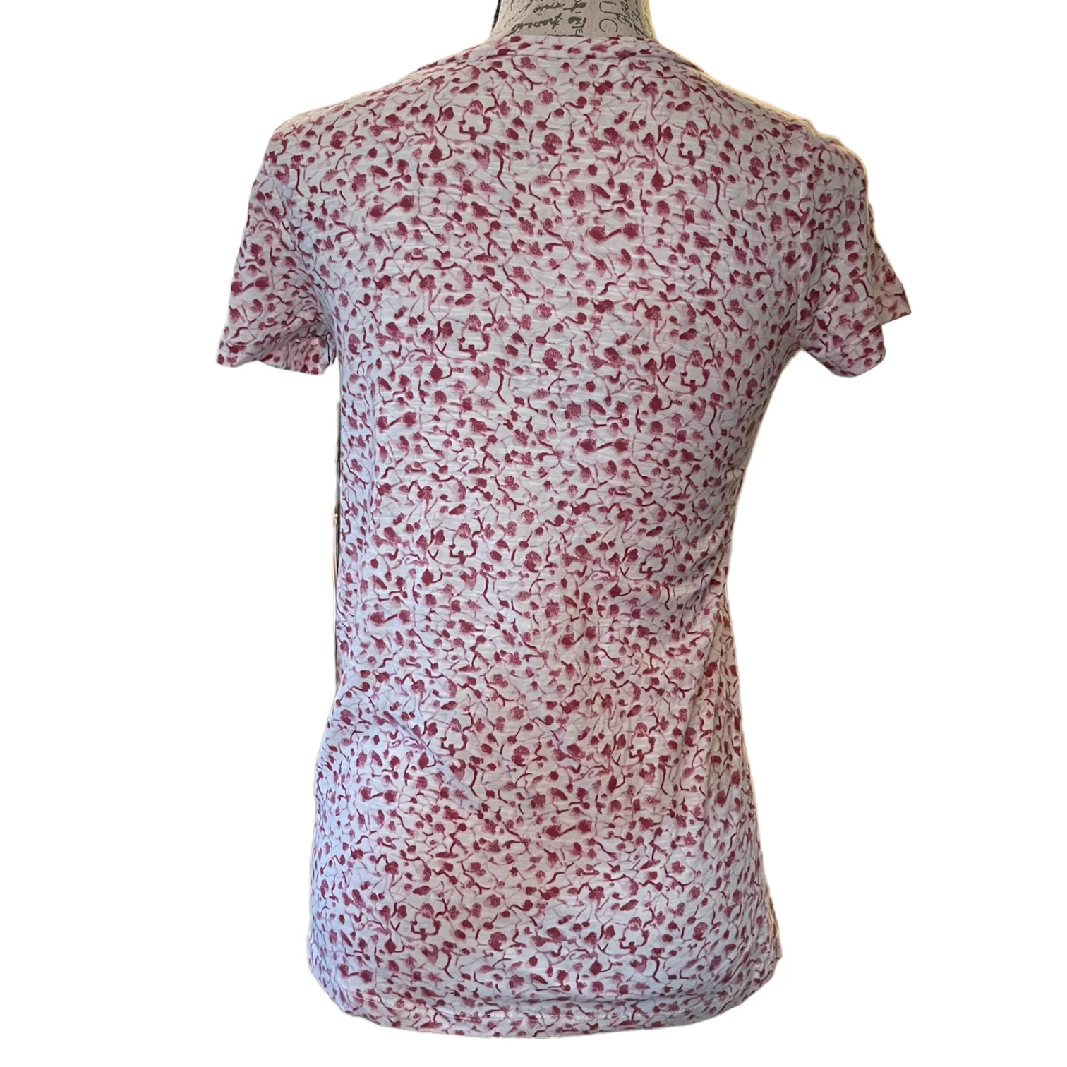 Caslon White Pink Cotton Blend Shirt Size XXS