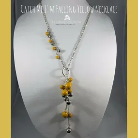 Catch Me I'm Falling Yellow Necklace