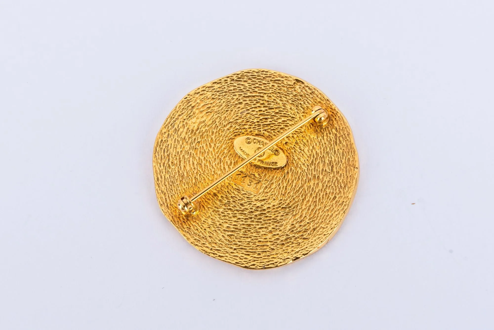 Chanel Vintage 31 Rue Cambon Gold Medallion Brooch, no Dust Cover & Box