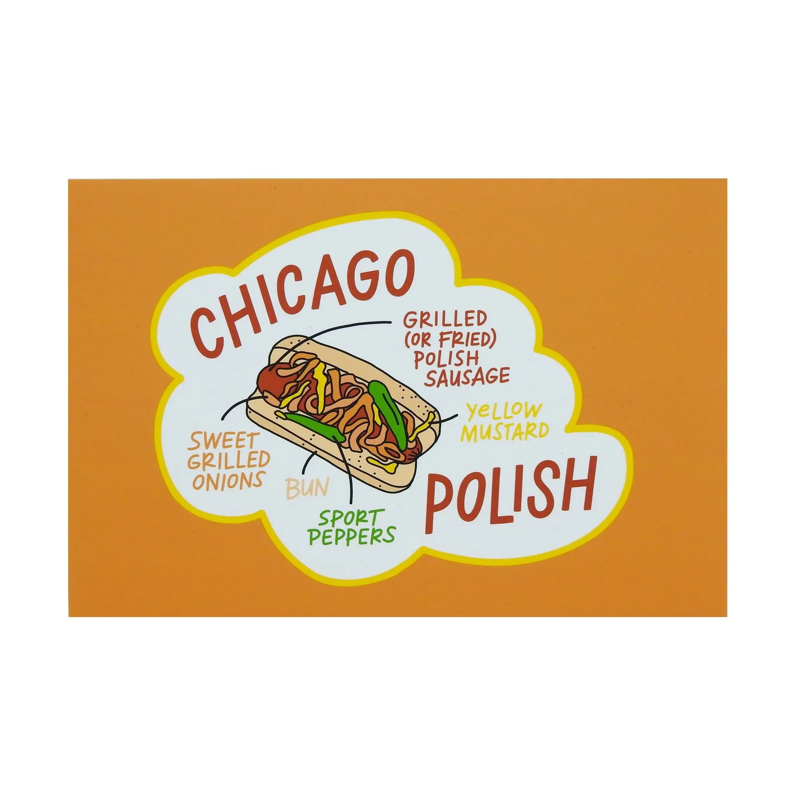 Chicago Polish Sausage Postcard