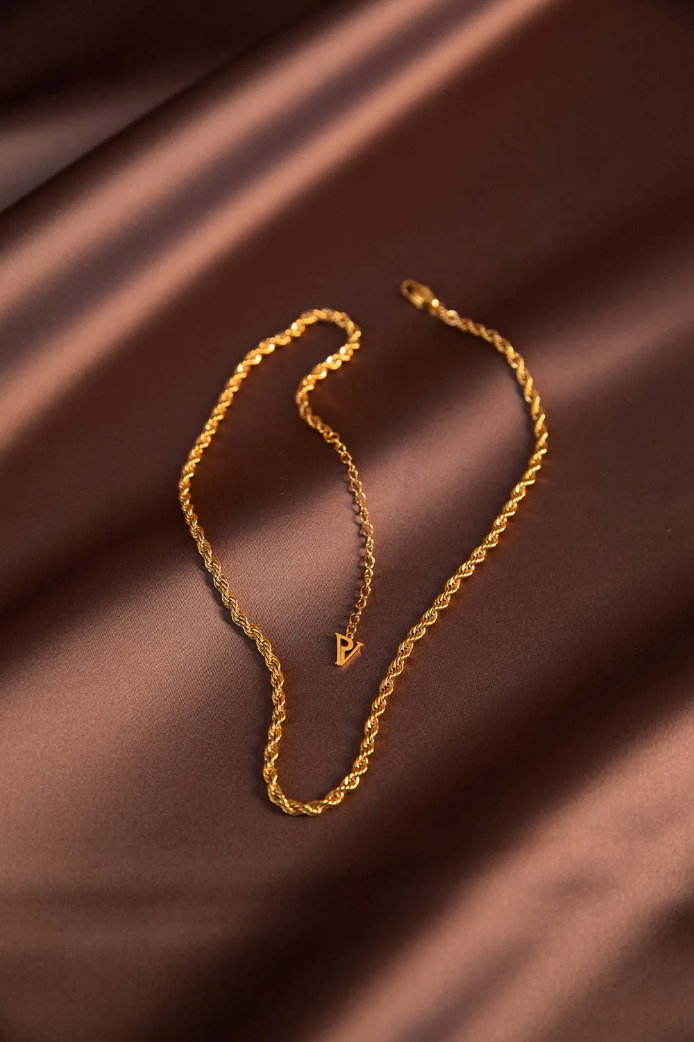 Chunky Twisted Necklace 14K Gold Plated