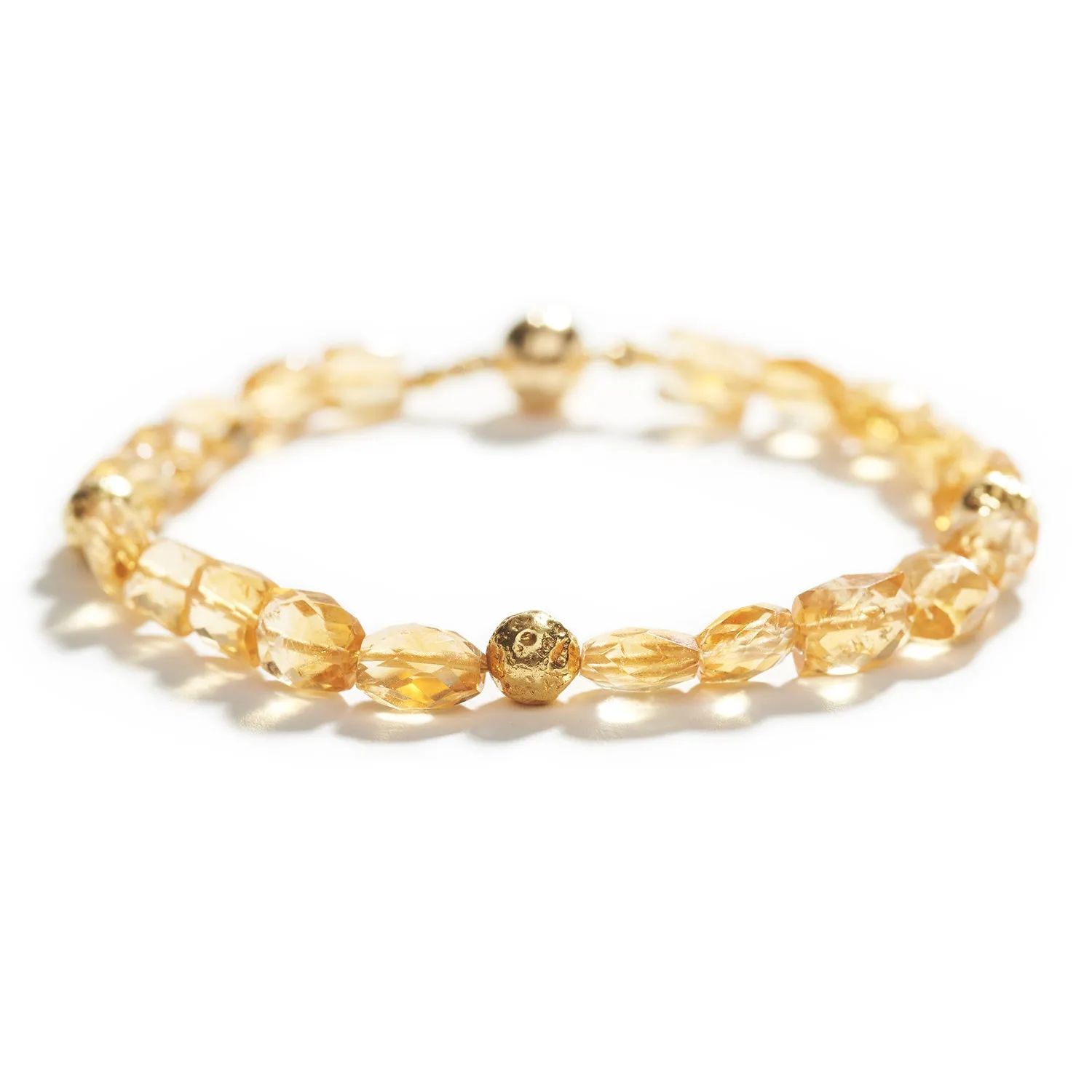 Citrine & Gold Bracelet